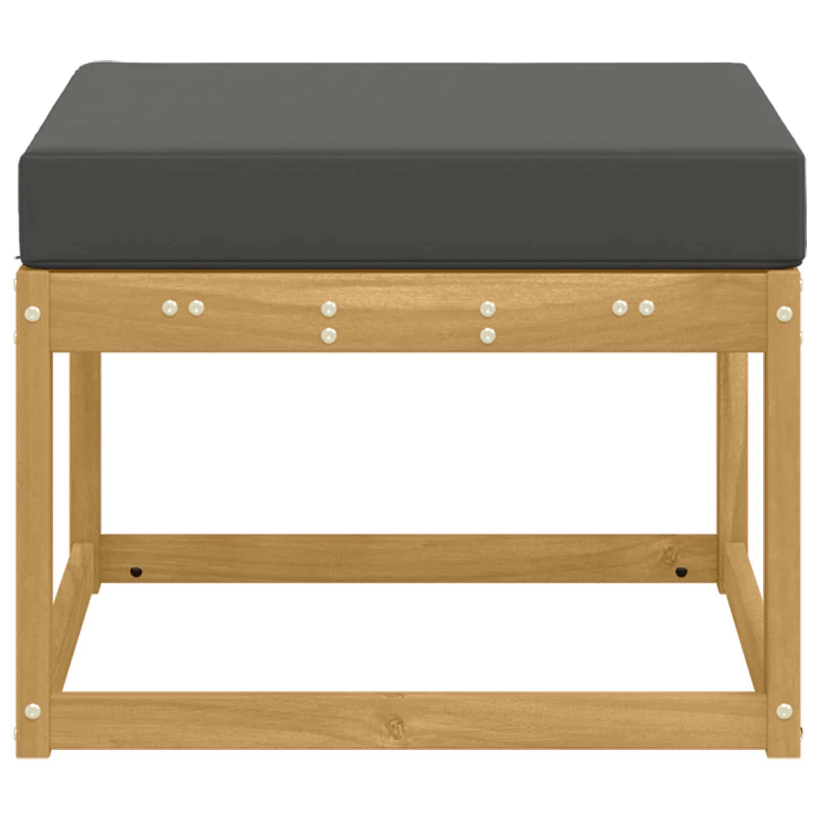 vidaXL Outdoor Hocker Massivholz Akazie Weiß