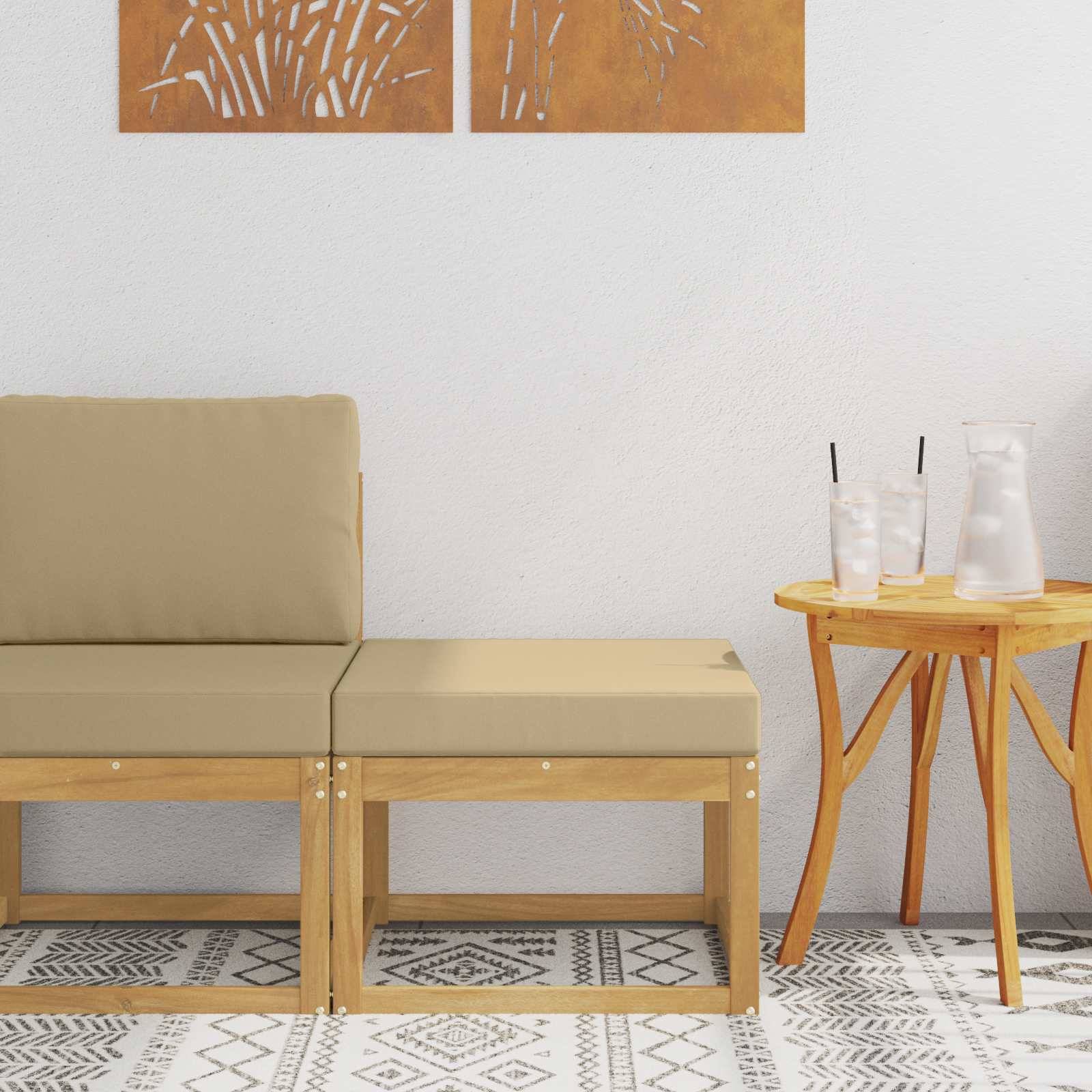 vidaXL Outdoor Hocker Massivholz Akazie Weiß