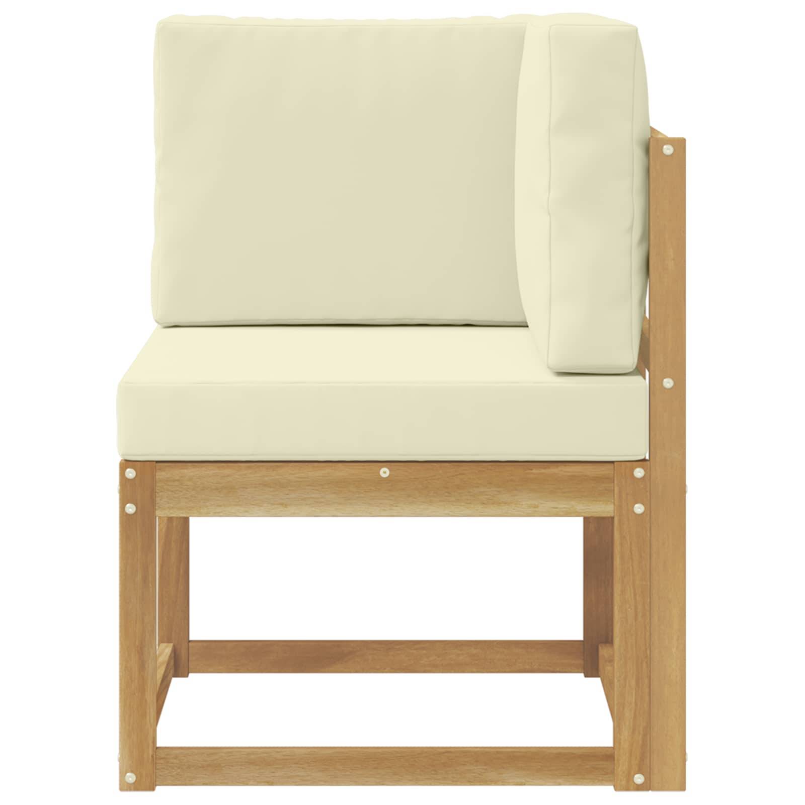 vidaXL Outdoor Ecksofa Massivholz Akazie Weiß