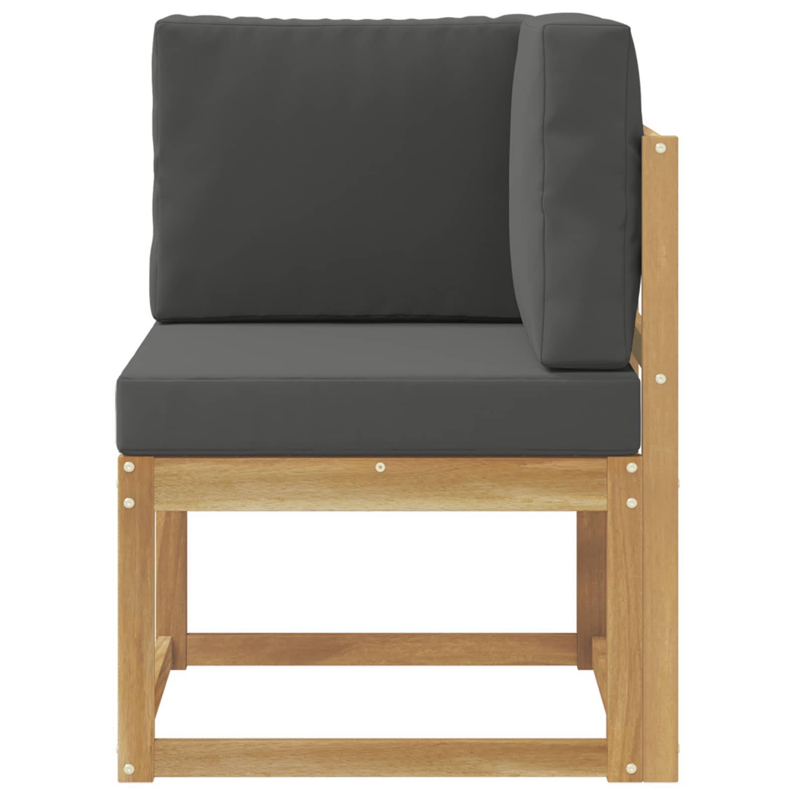 vidaXL Outdoor Ecksofa Massivholz Akazie Weiß