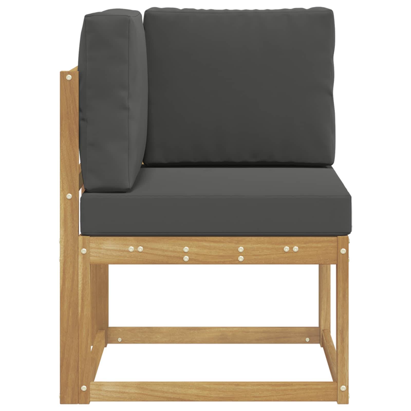 vidaXL Outdoor Ecksofa Massivholz Akazie Weiß