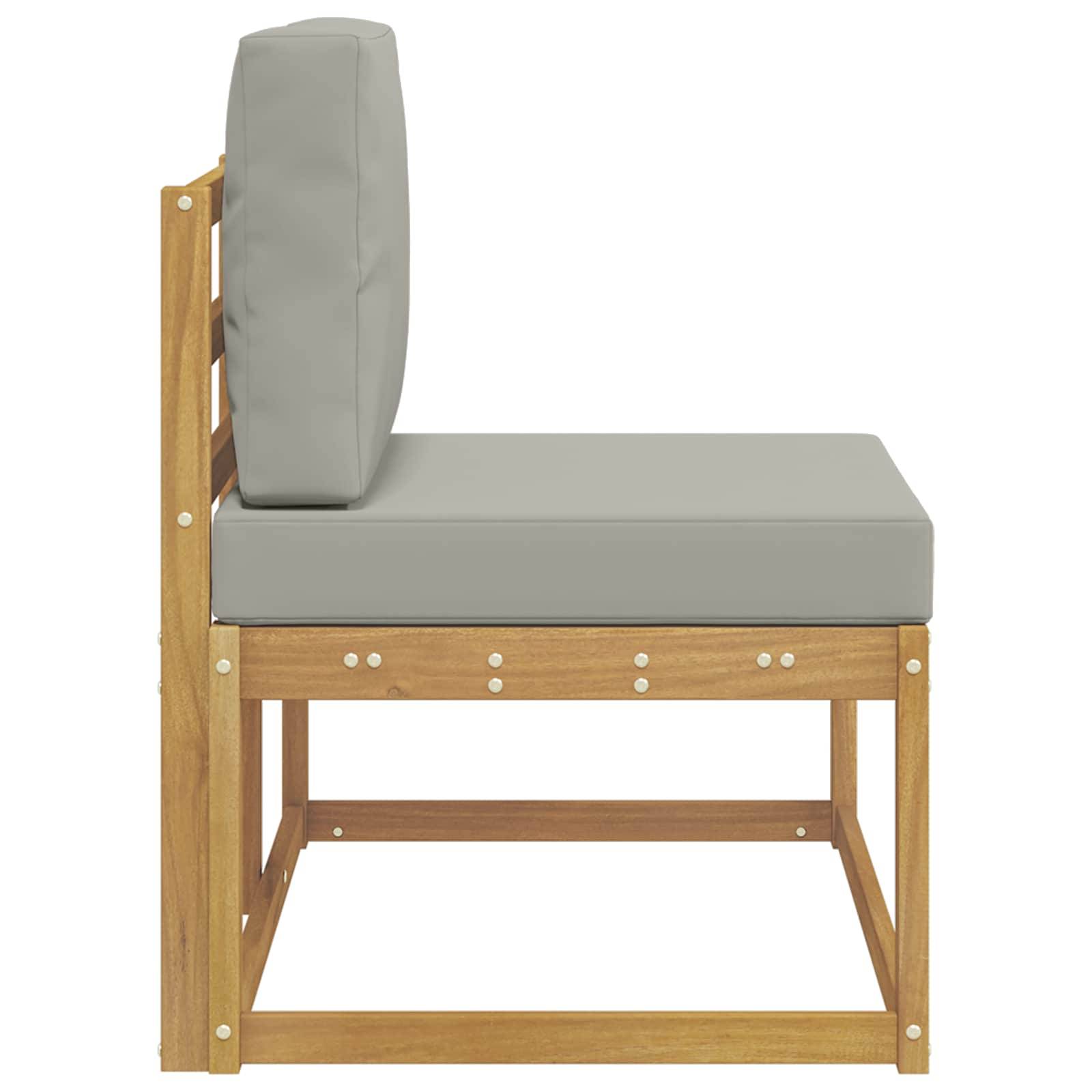 vidaXL Outdoor End Sofa Weiß 91 x 63 x 73 cm Massivholz Akazie