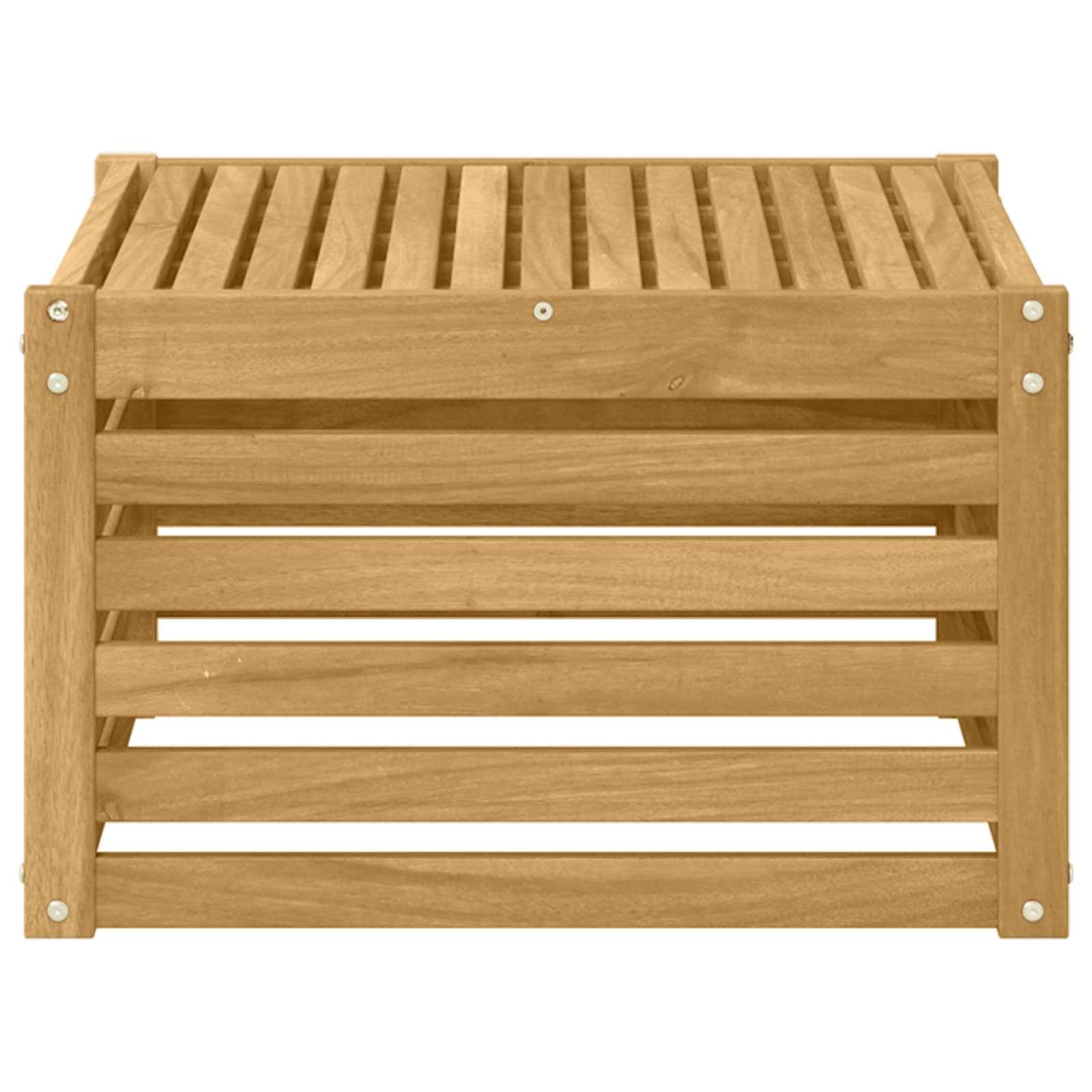 vidaXL Tisch für Outdoor Massivholz Akazie Weiß 59 x 59 x 37 cm