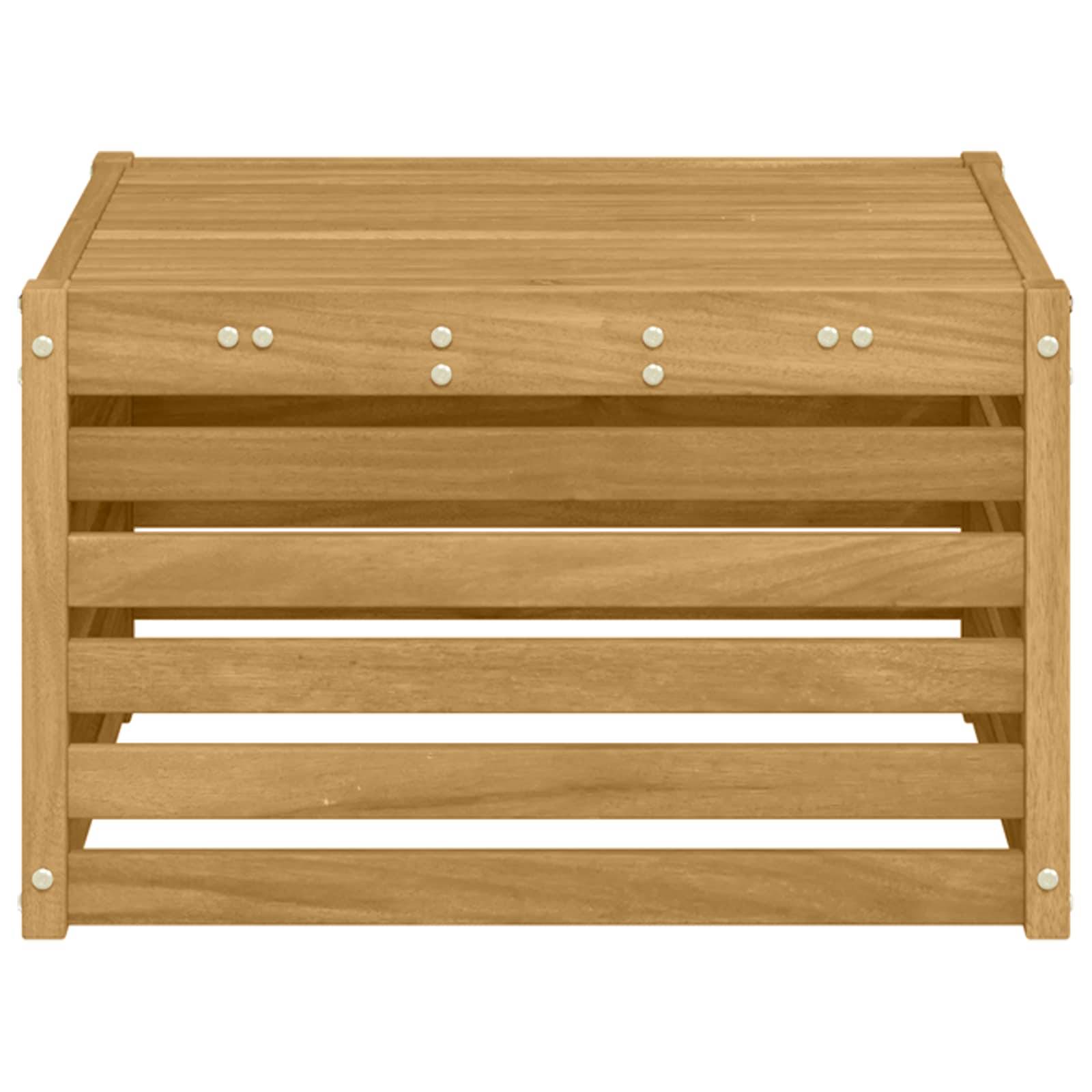 vidaXL Tisch für Outdoor Massivholz Akazie Weiß 59 x 59 x 37 cm