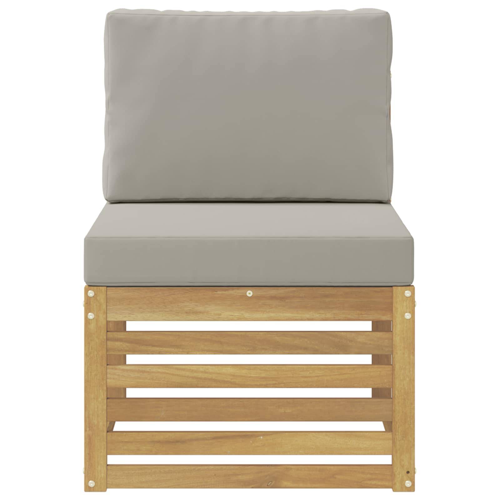 vidaXL Outdoor Mittelsofa Massivholz Akazie Weiß