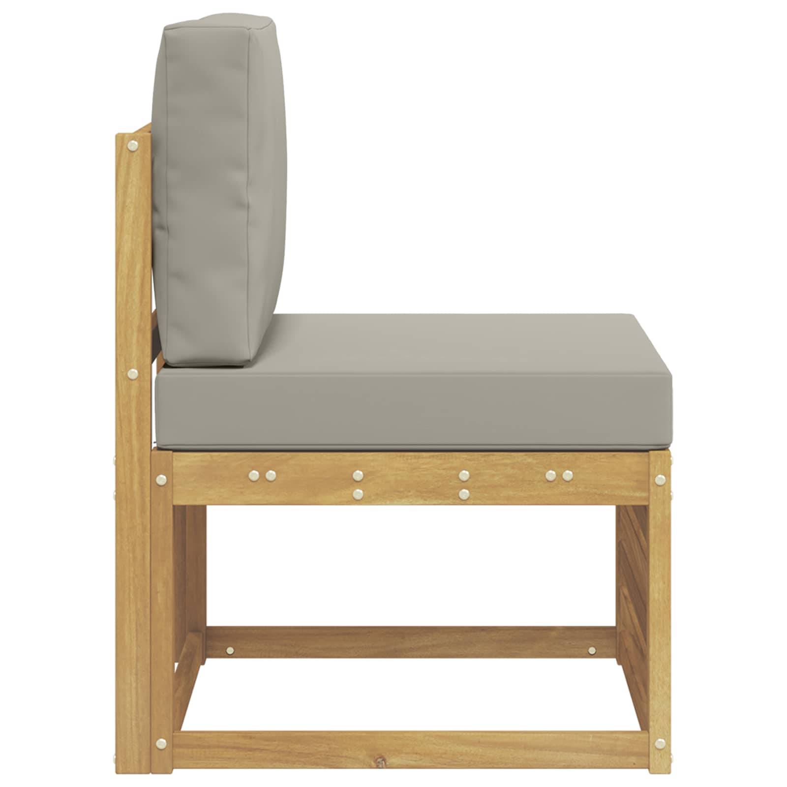 vidaXL Outdoor Mittelsofa Massivholz Akazie Weiß