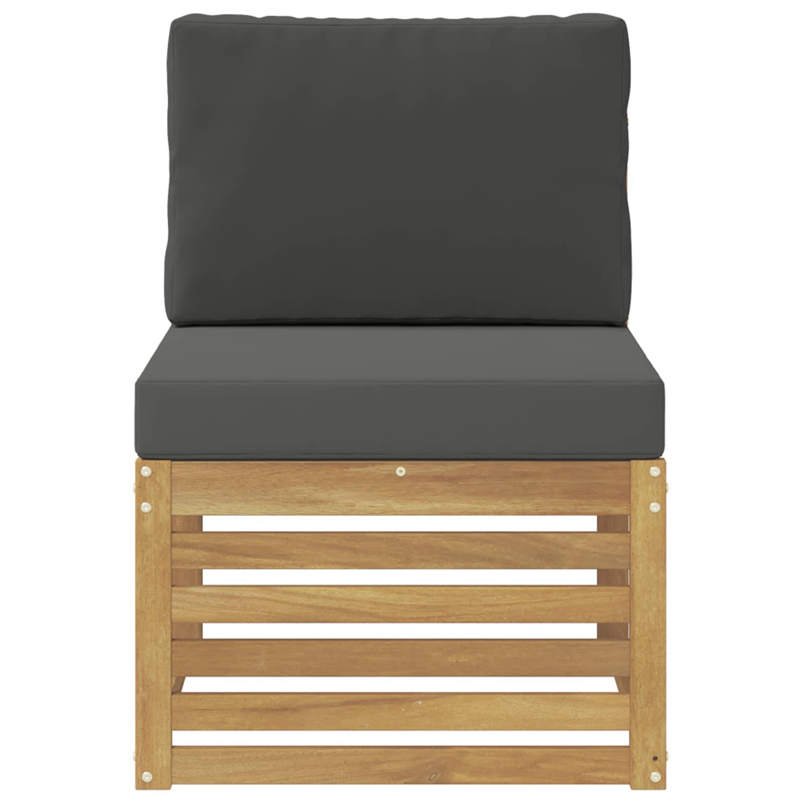 vidaXL Outdoor Mittelsofa Massivholz Akazie Weiß