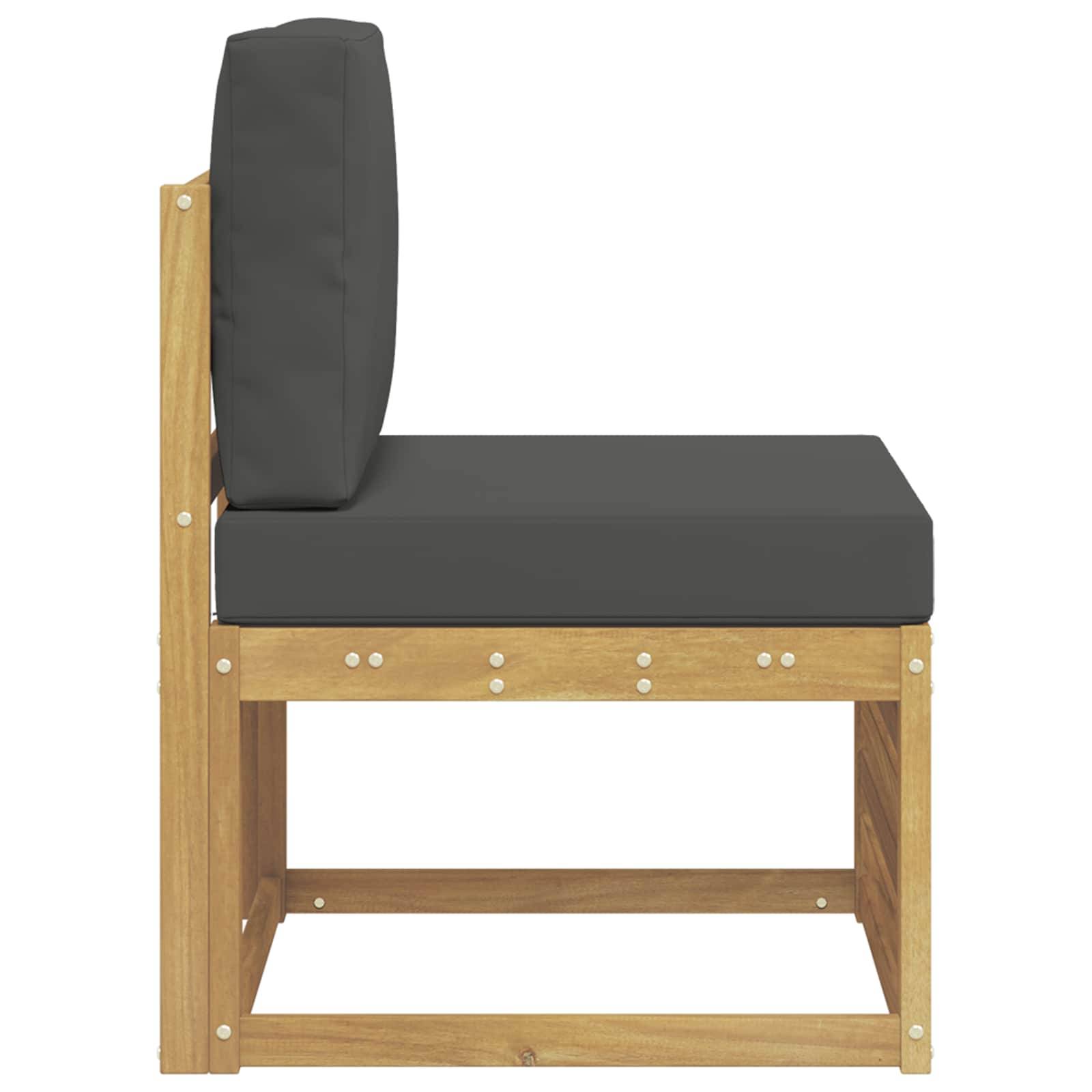 vidaXL Outdoor Mittelsofa Massivholz Akazie Weiß