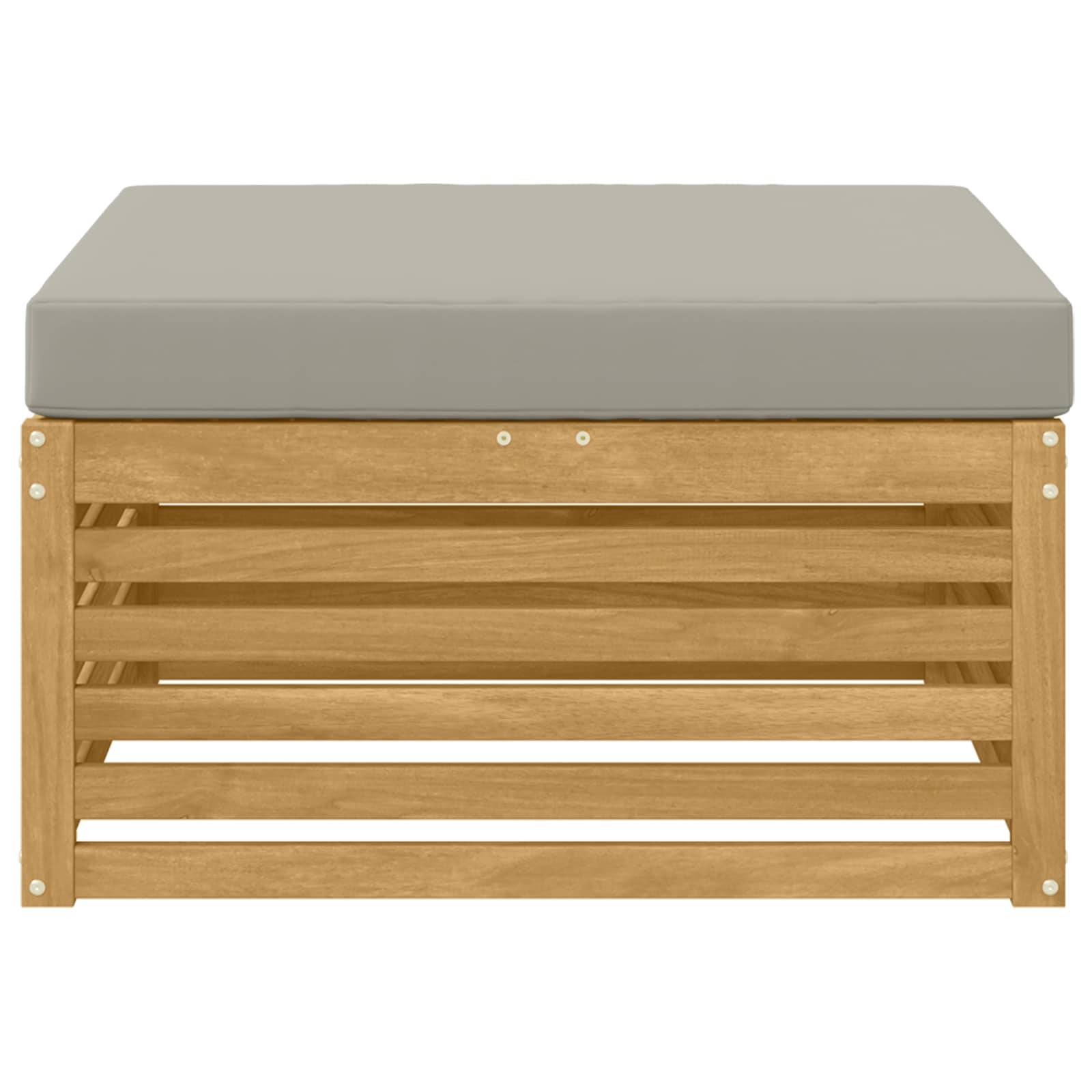 vidaXL Outdoor-Fußhocker Massivholz Akazie Weiß