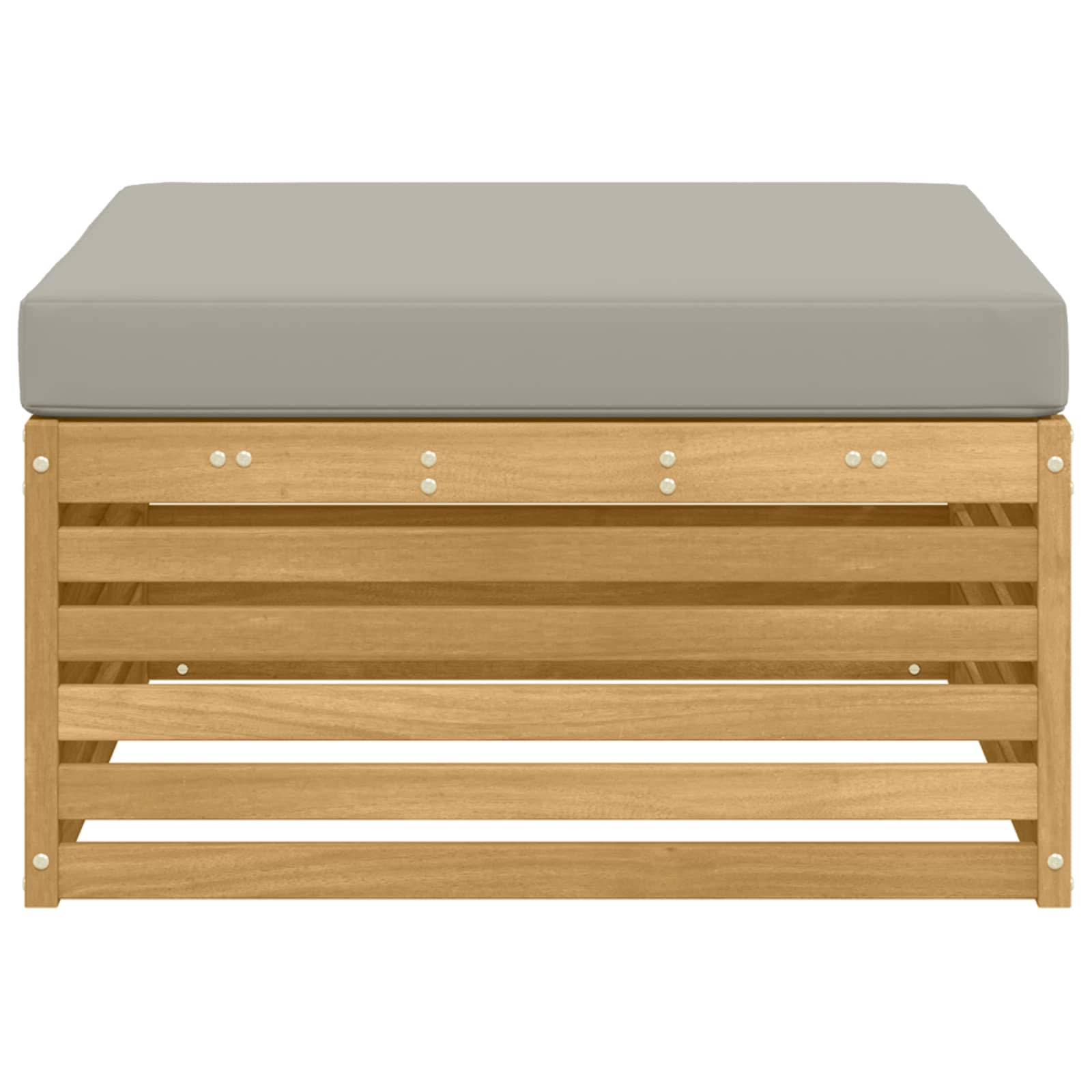 vidaXL Outdoor-Fußhocker Massivholz Akazie Weiß