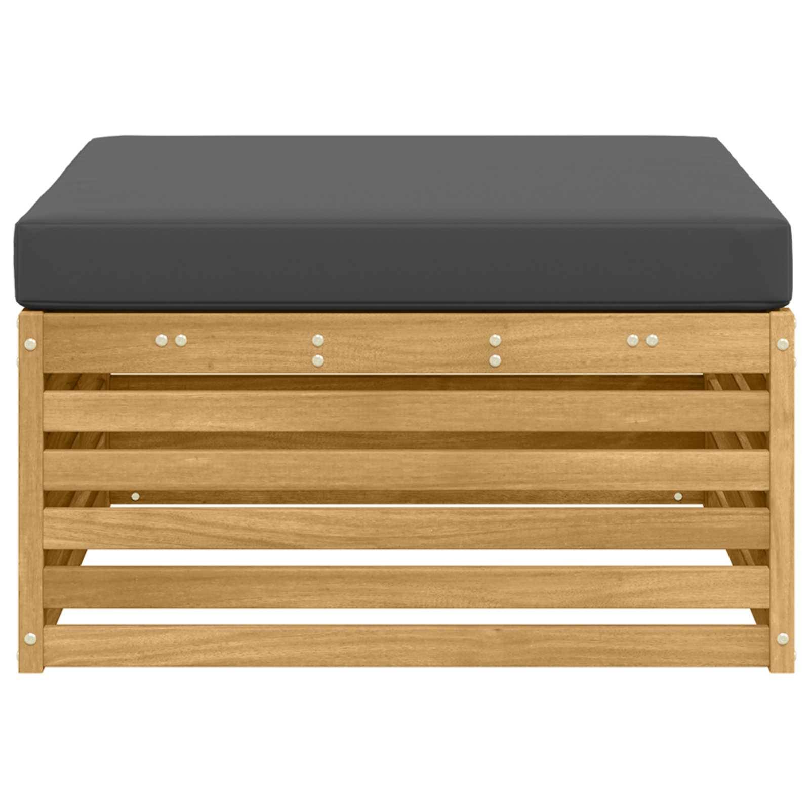 vidaXL Outdoor-Fußhocker Massivholz Akazie Weiß