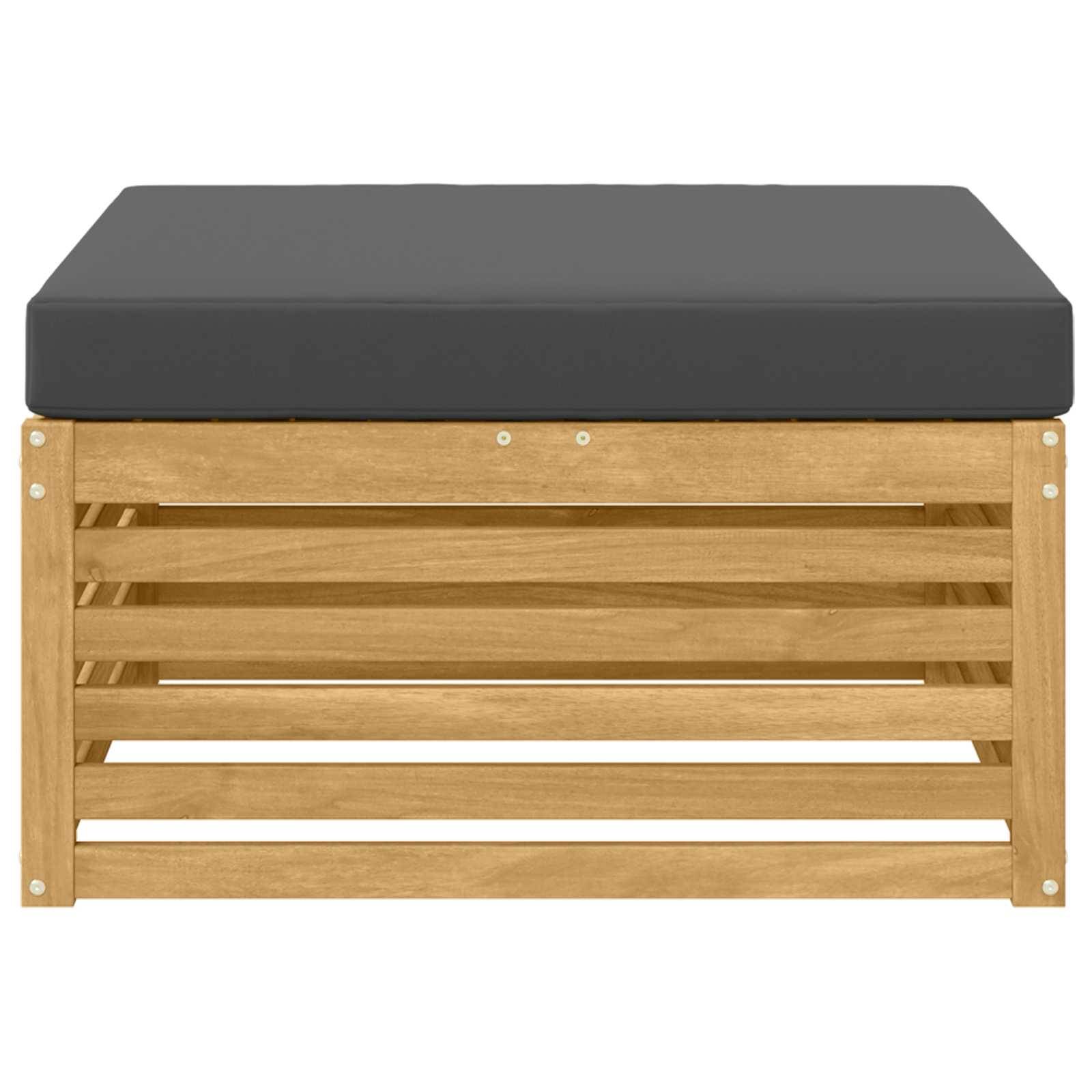 vidaXL Outdoor-Fußhocker Massivholz Akazie Weiß