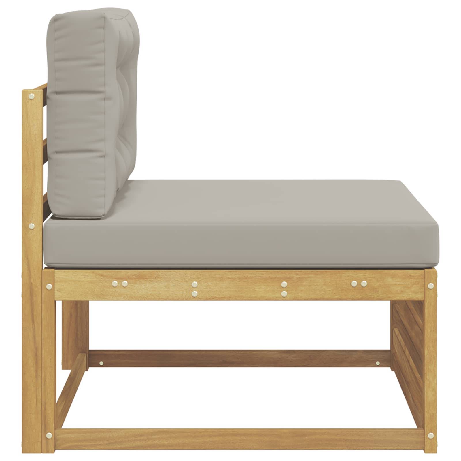 vidaXL Outdoor Mittelsofa Massivholz Akazie Weiß