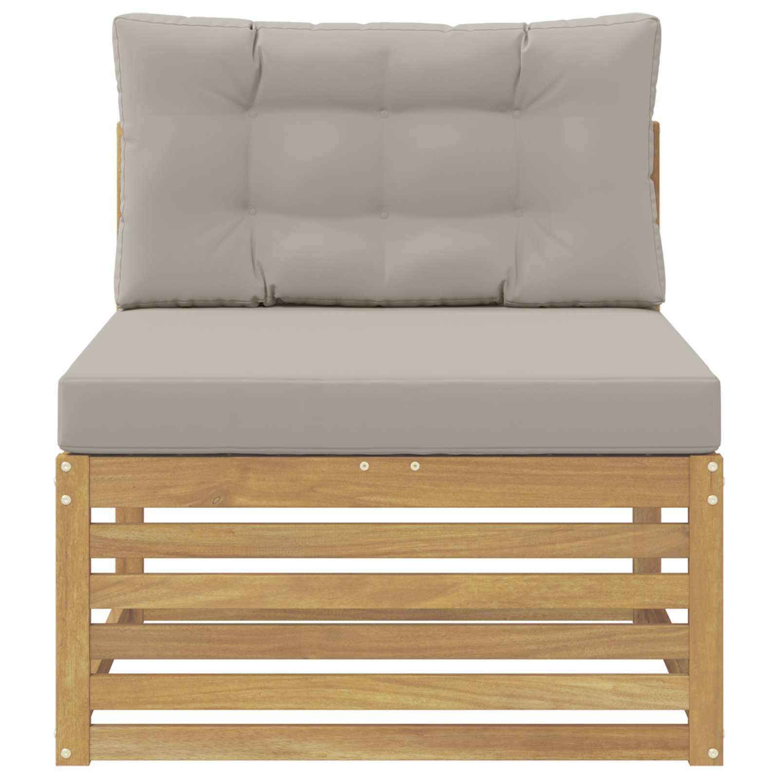 vidaXL Outdoor Mittelsofa Massivholz Akazie Weiß