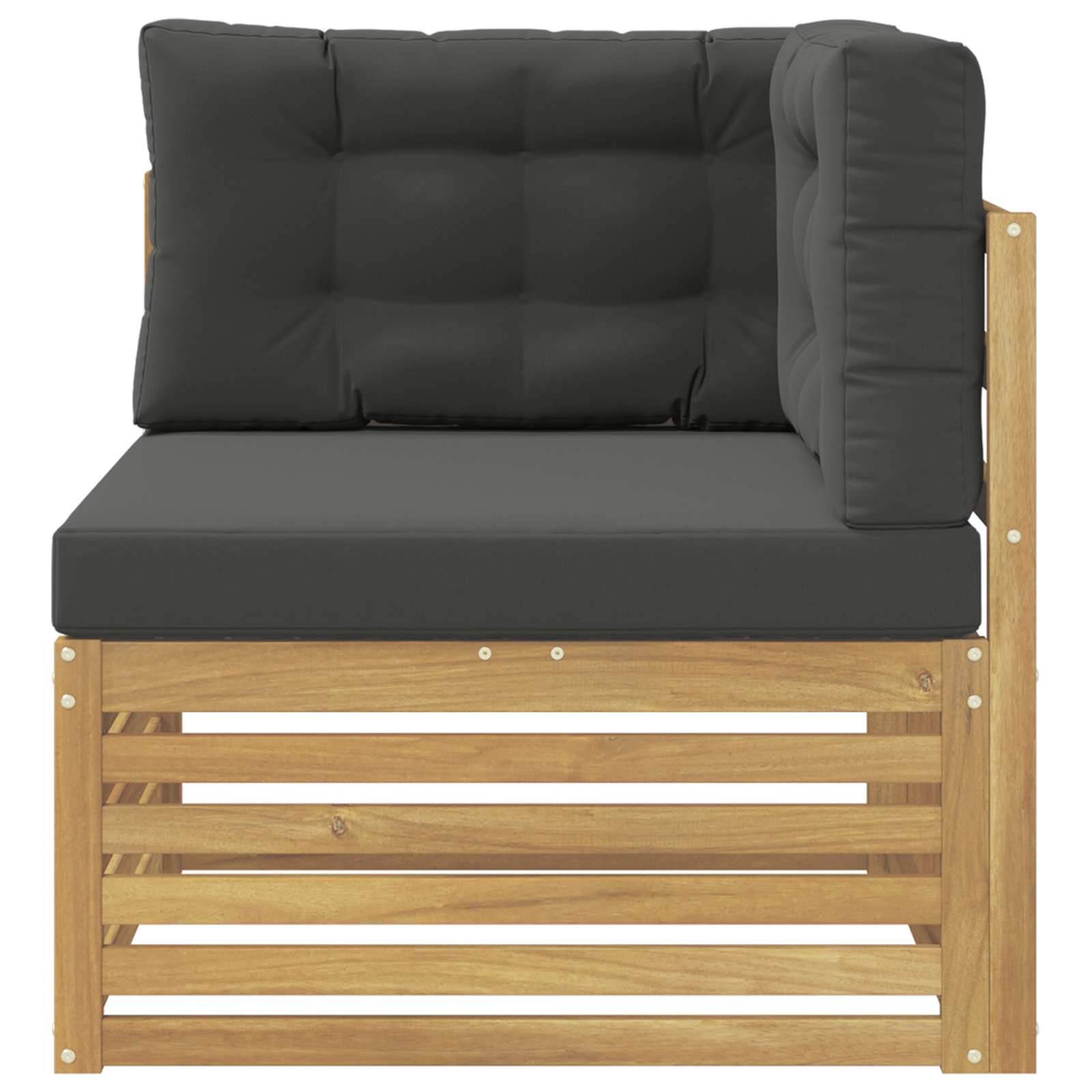 vidaXL Outdoor Ecksofa Massivholz Akazie Weiß