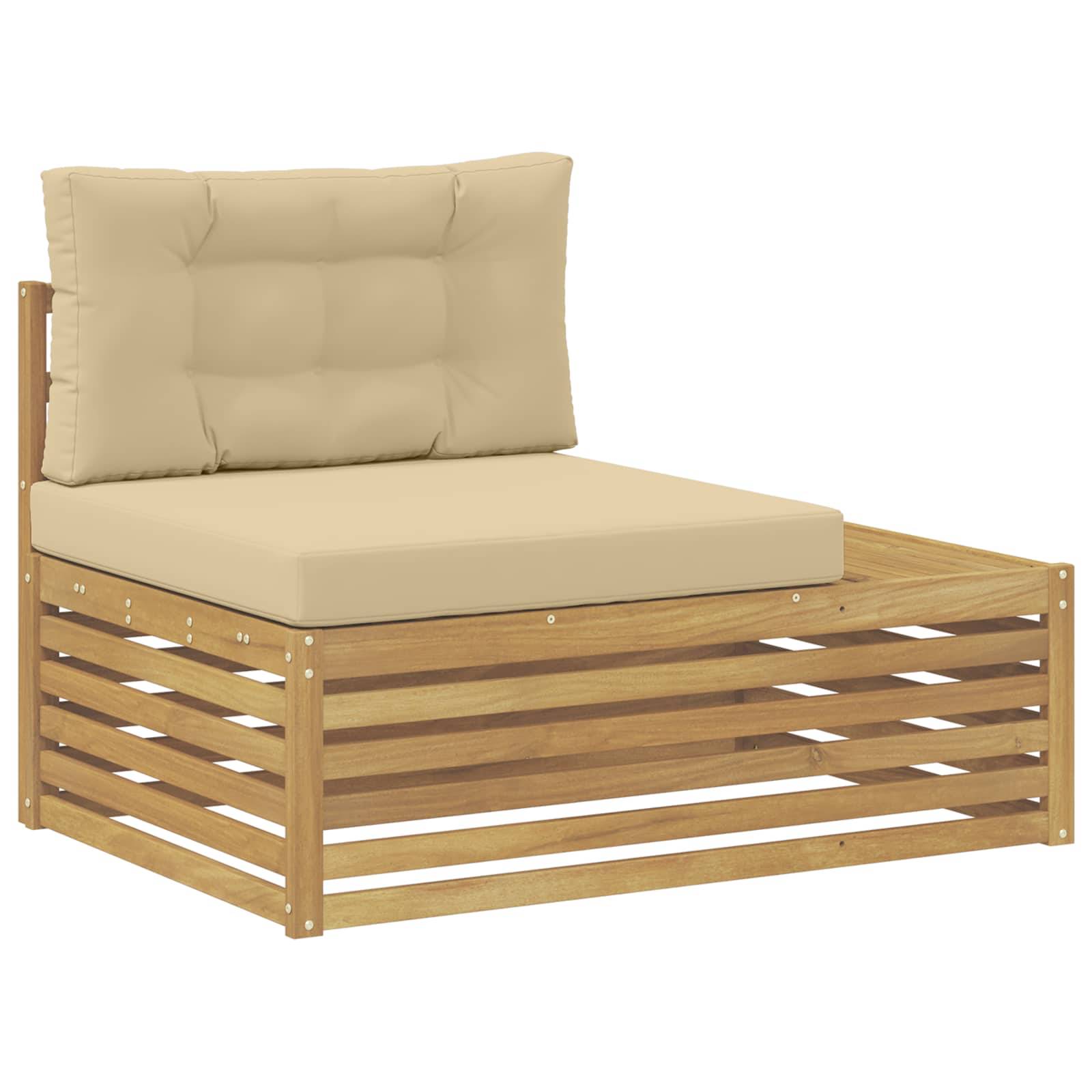 vidaXL 6 Stück Outdoor-Sofagarnitur Polyester Weiß