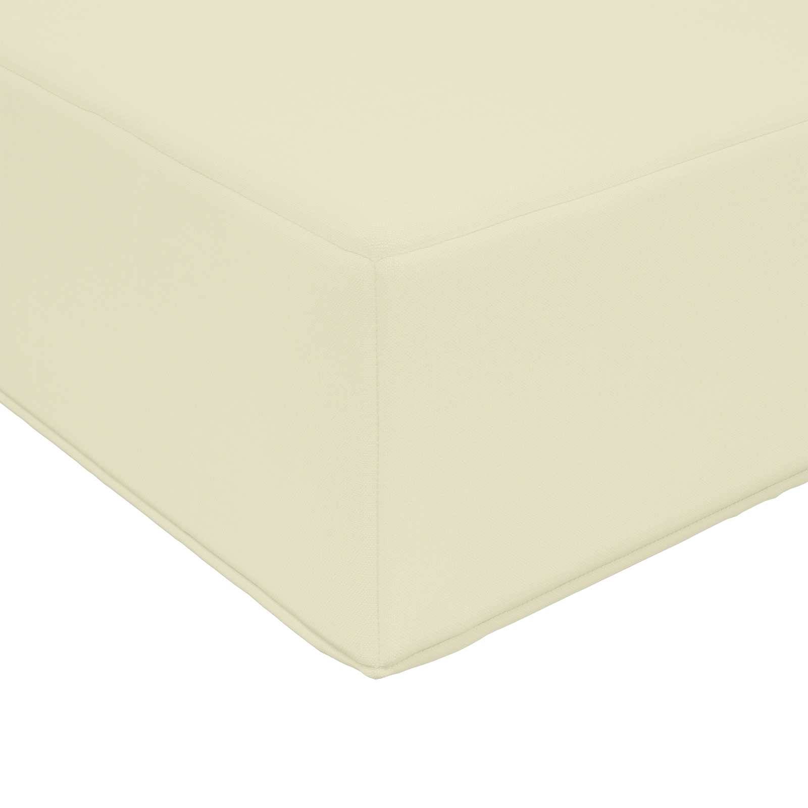 vidaXL Outdoor-Fußhocker Massivholz Akazie und Textilene Stoff Weiß