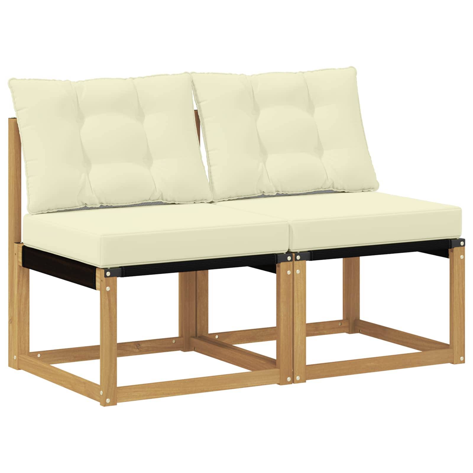 vidaXL 2 Stück Outdoor Mittelsofa