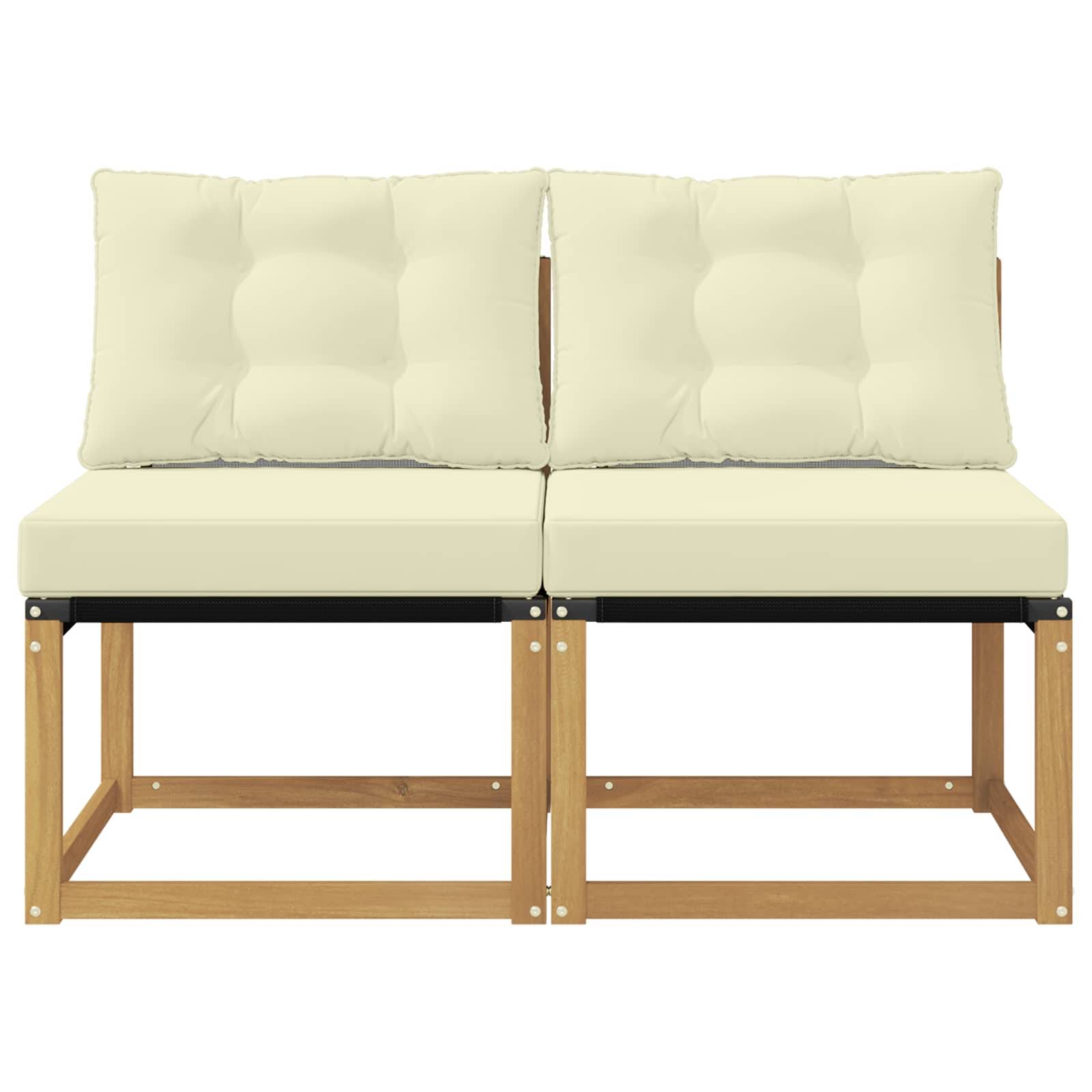 vidaXL 2 Stück Outdoor Mittelsofa