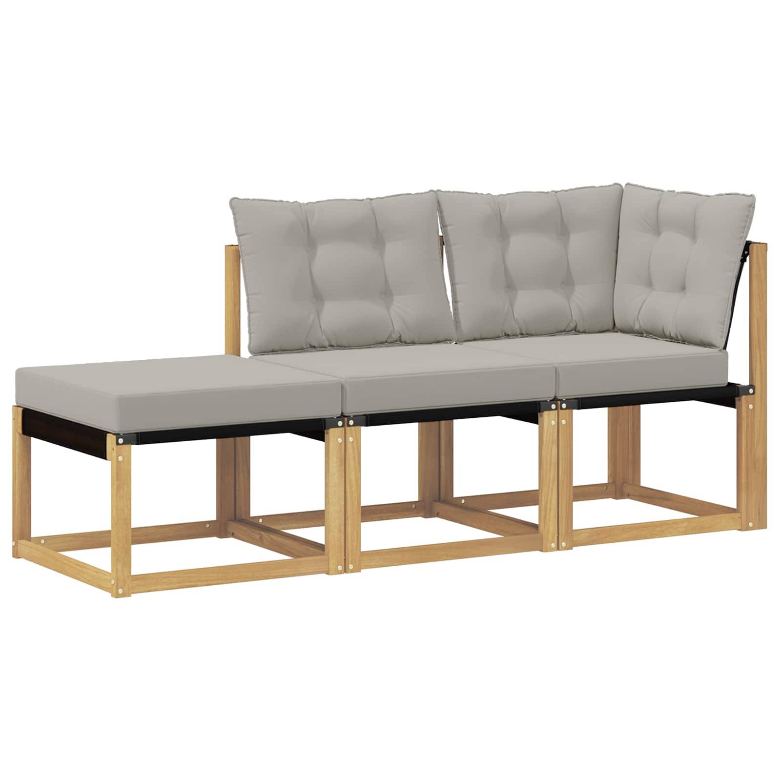 vidaXL Sectional Sofa Einheiten mit Kissen 3 Stück Weiß
