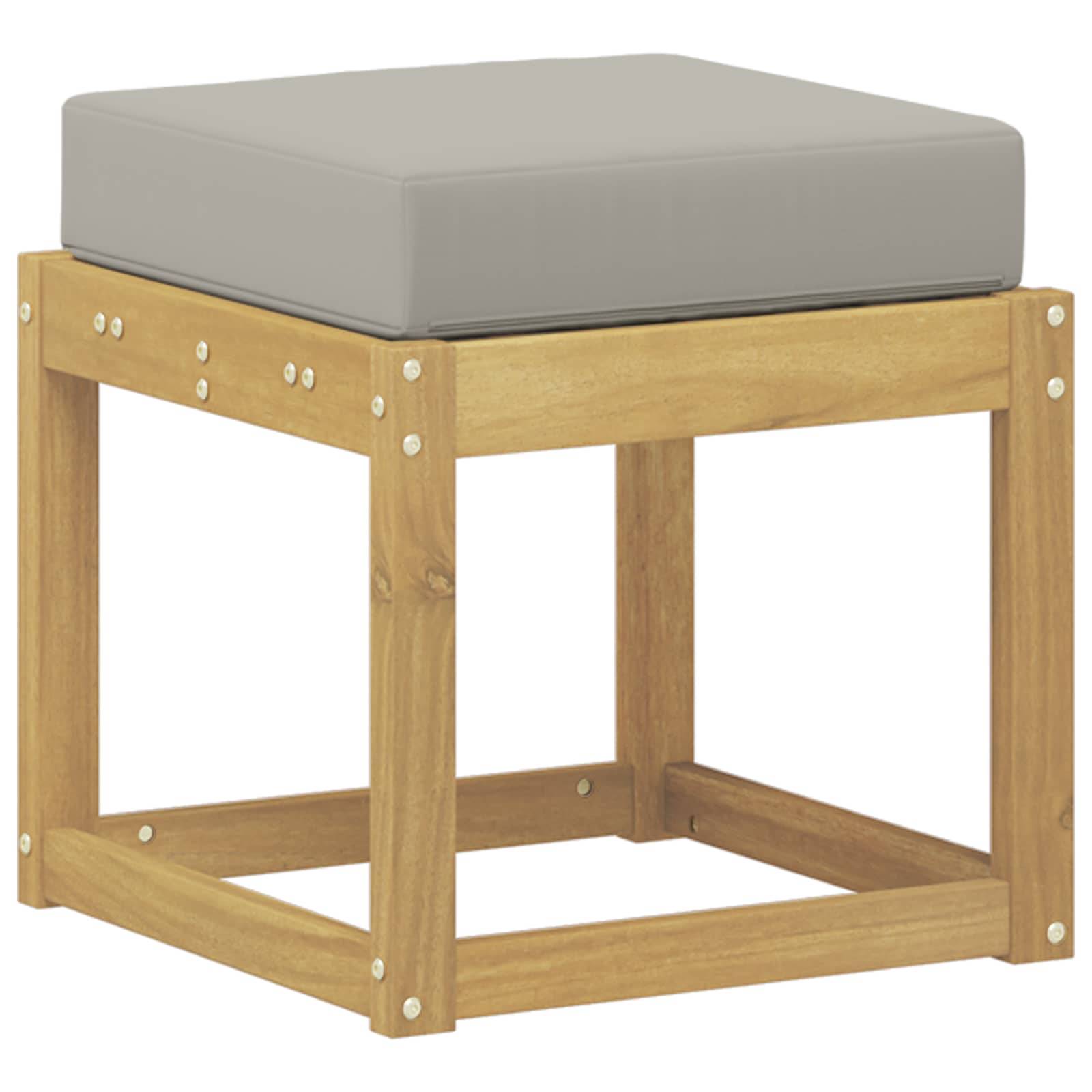 vidaXL Outdoor Hocker Bank Weiß 43 x 43 x 45 cm Massivholz Akazie