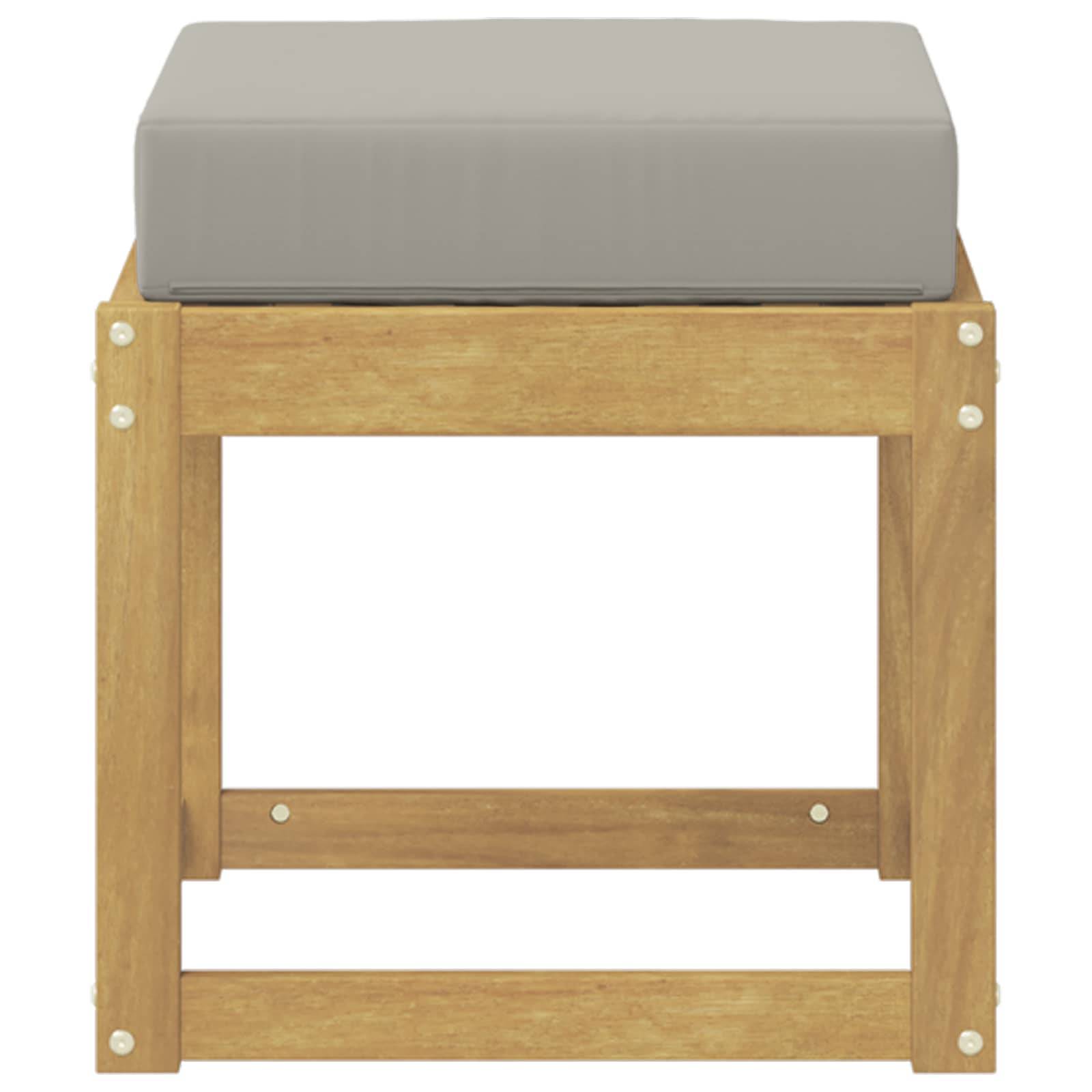 vidaXL Outdoor Hocker Bank Weiß 43 x 43 x 45 cm Massivholz Akazie
