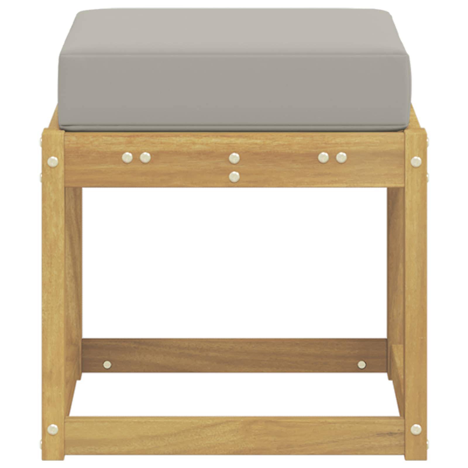 vidaXL Outdoor Hocker Bank Weiß 43 x 43 x 45 cm Massivholz Akazie