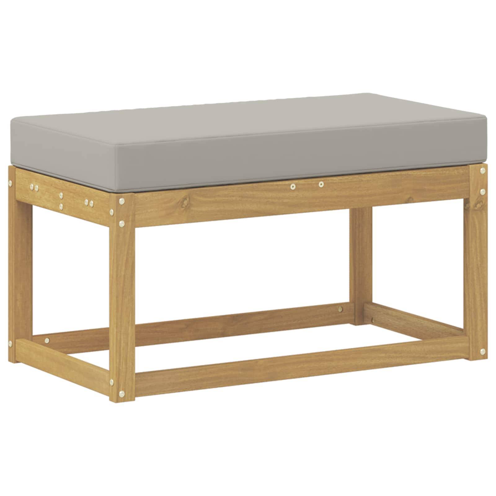 vidaXL Outdoor Hocker Bank Weiß 80 x 43 x 45 cm Massivholz Akazie