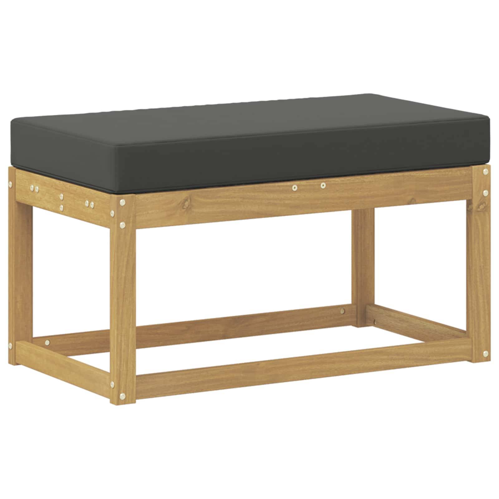 vidaXL Outdoor Hocker Bank Weiß 80 x 43 x 45 cm Massivholz Akazie