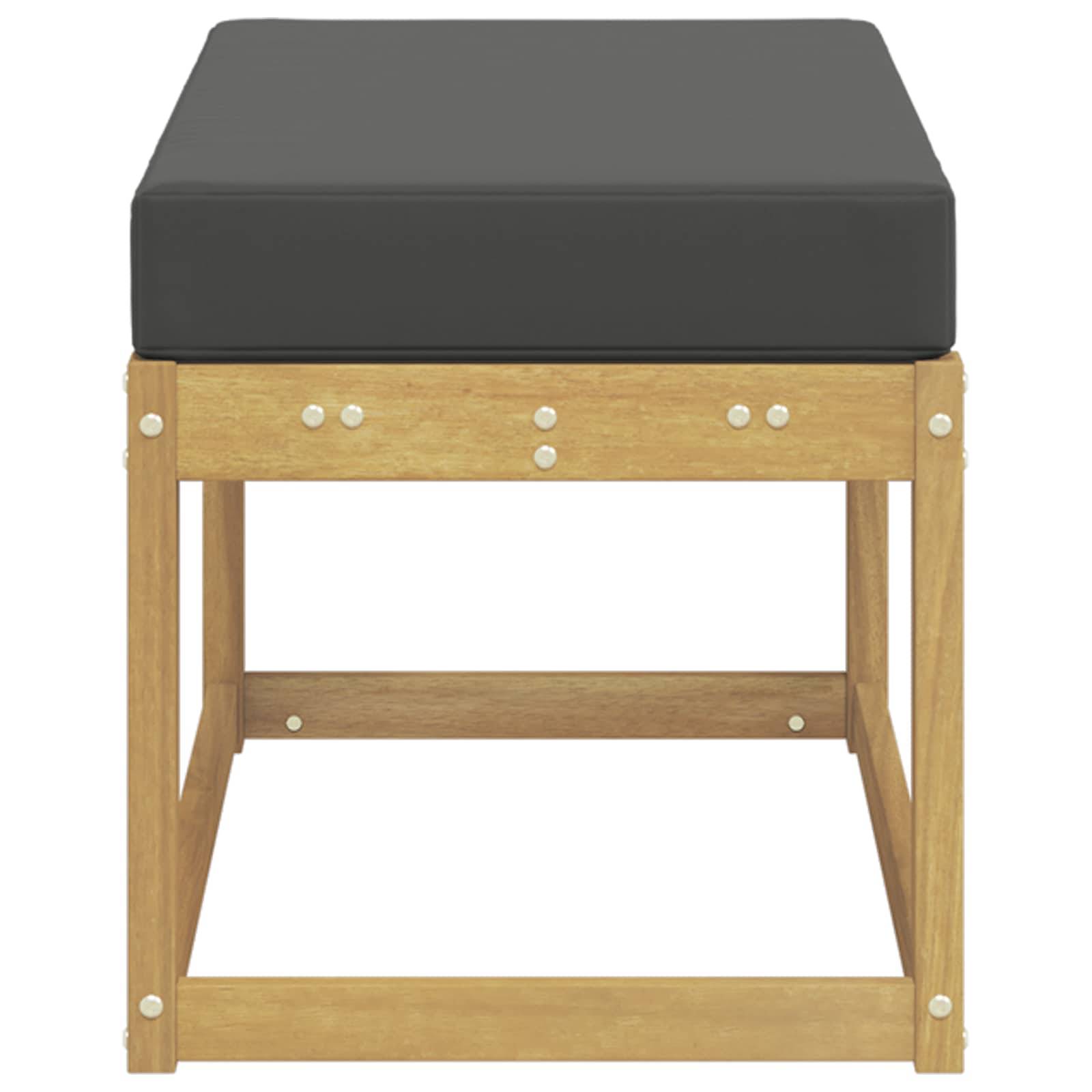 vidaXL Outdoor Hocker Bank Weiß 80 x 43 x 45 cm Massivholz Akazie