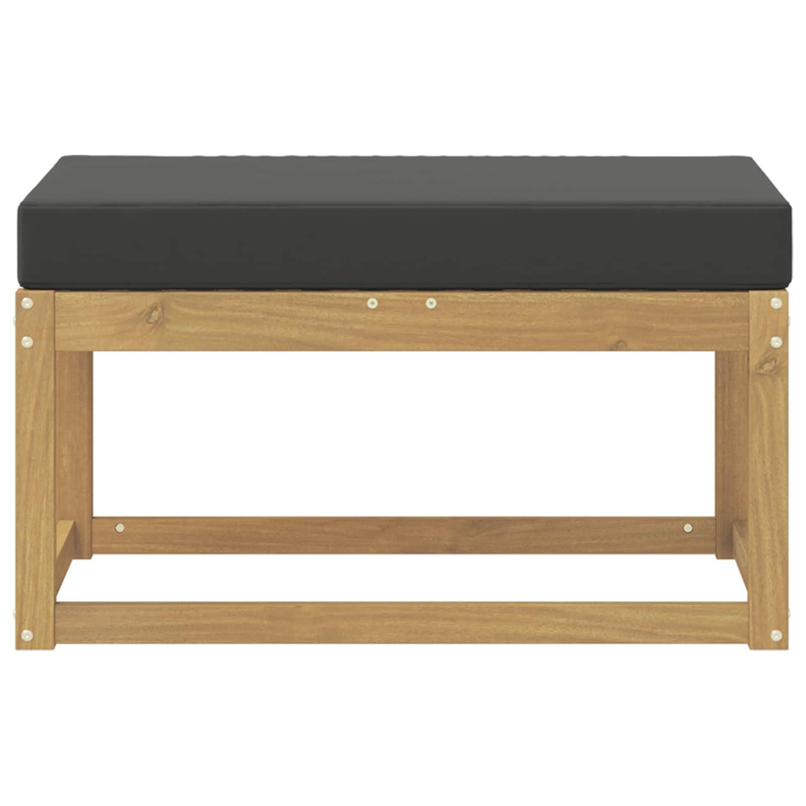 vidaXL Outdoor Hocker Bank Weiß 80 x 43 x 45 cm Massivholz Akazie