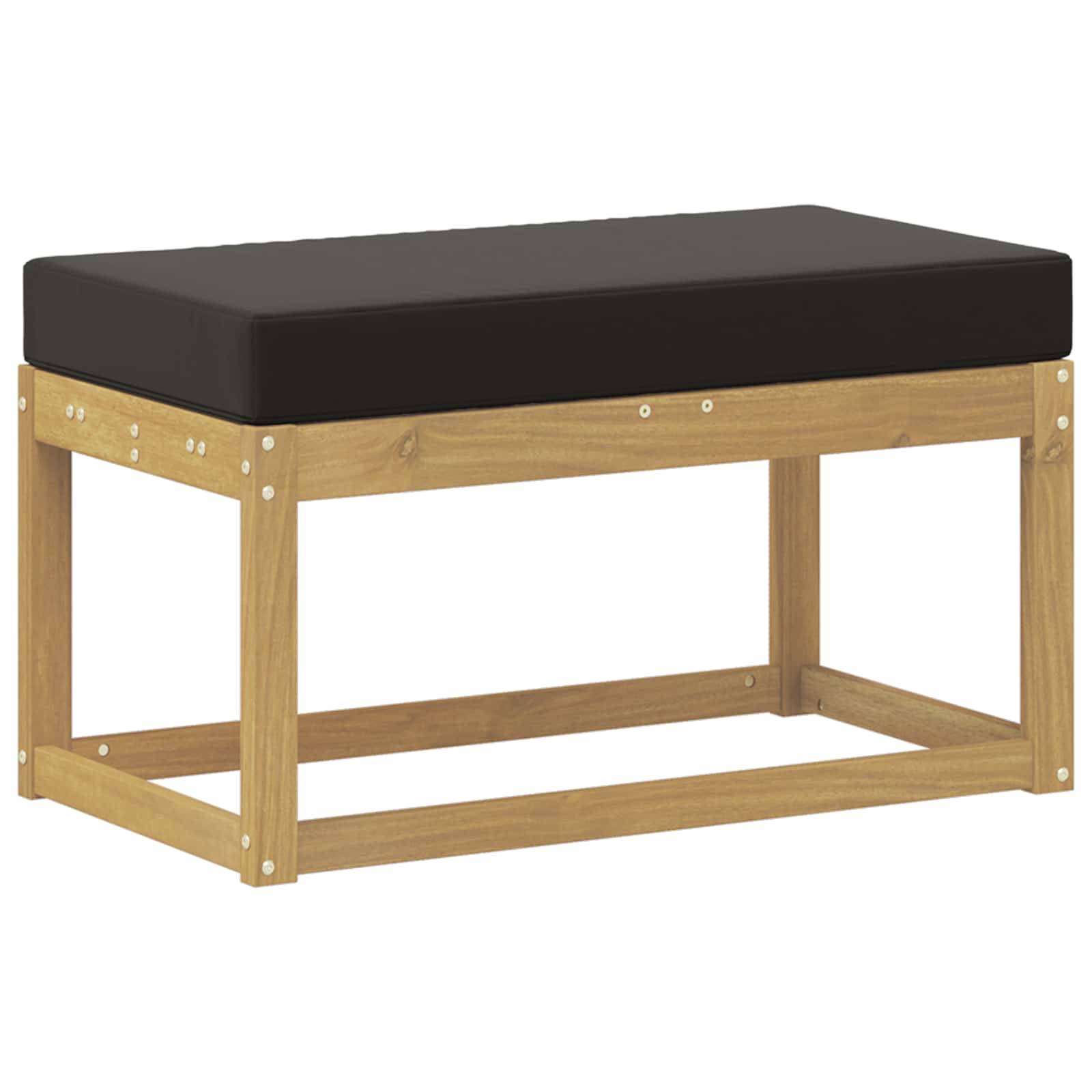 vidaXL Outdoor Hocker Bank Weiß 80 x 43 x 45 cm Massivholz Akazie