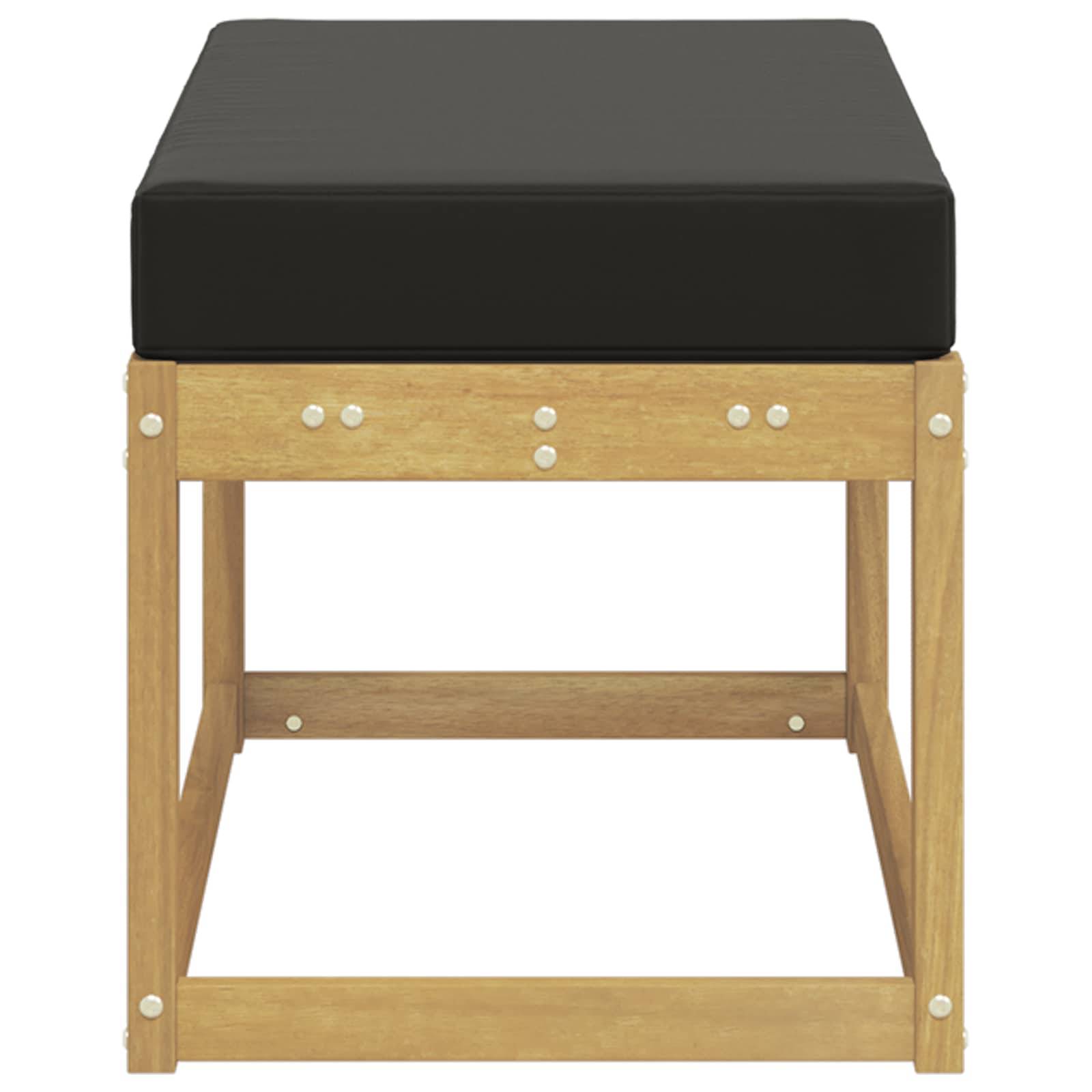 vidaXL Outdoor Hocker Bank Weiß 80 x 43 x 45 cm Massivholz Akazie