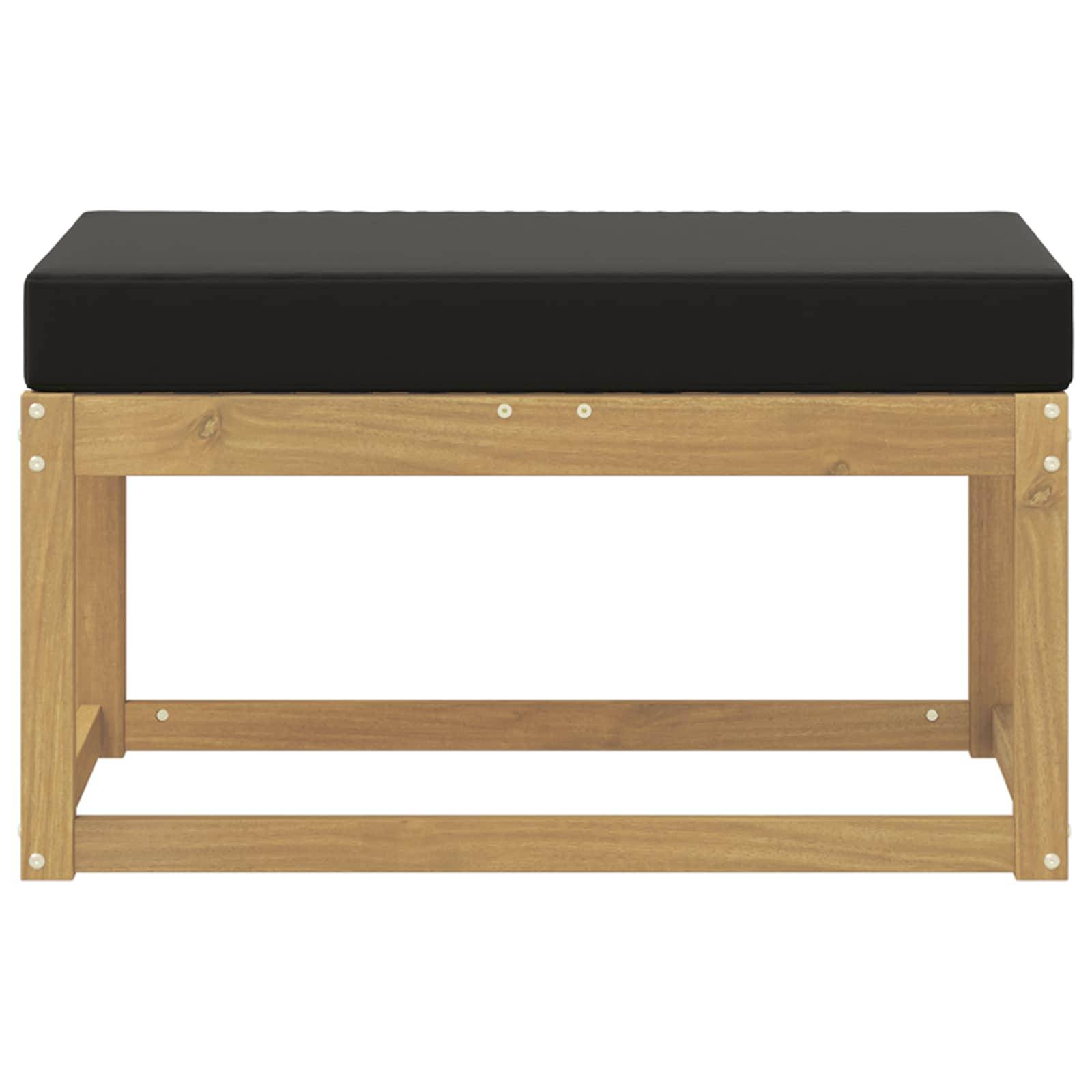 vidaXL Outdoor Hocker Bank Weiß 80 x 43 x 45 cm Massivholz Akazie