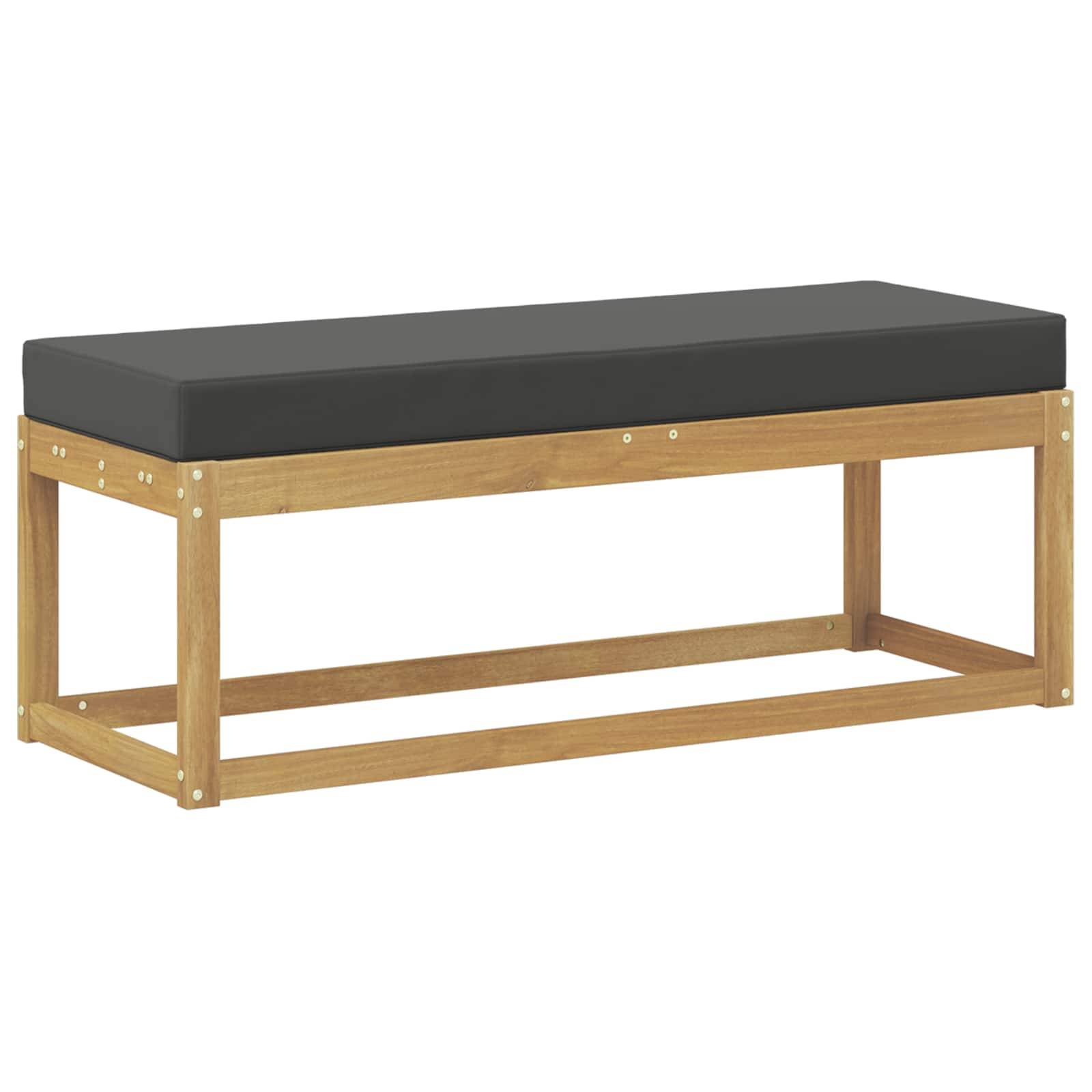 vidaXL Outdoor Hocker Bank Weiß 115 x 43 x 45 cm Massivholz Akazie