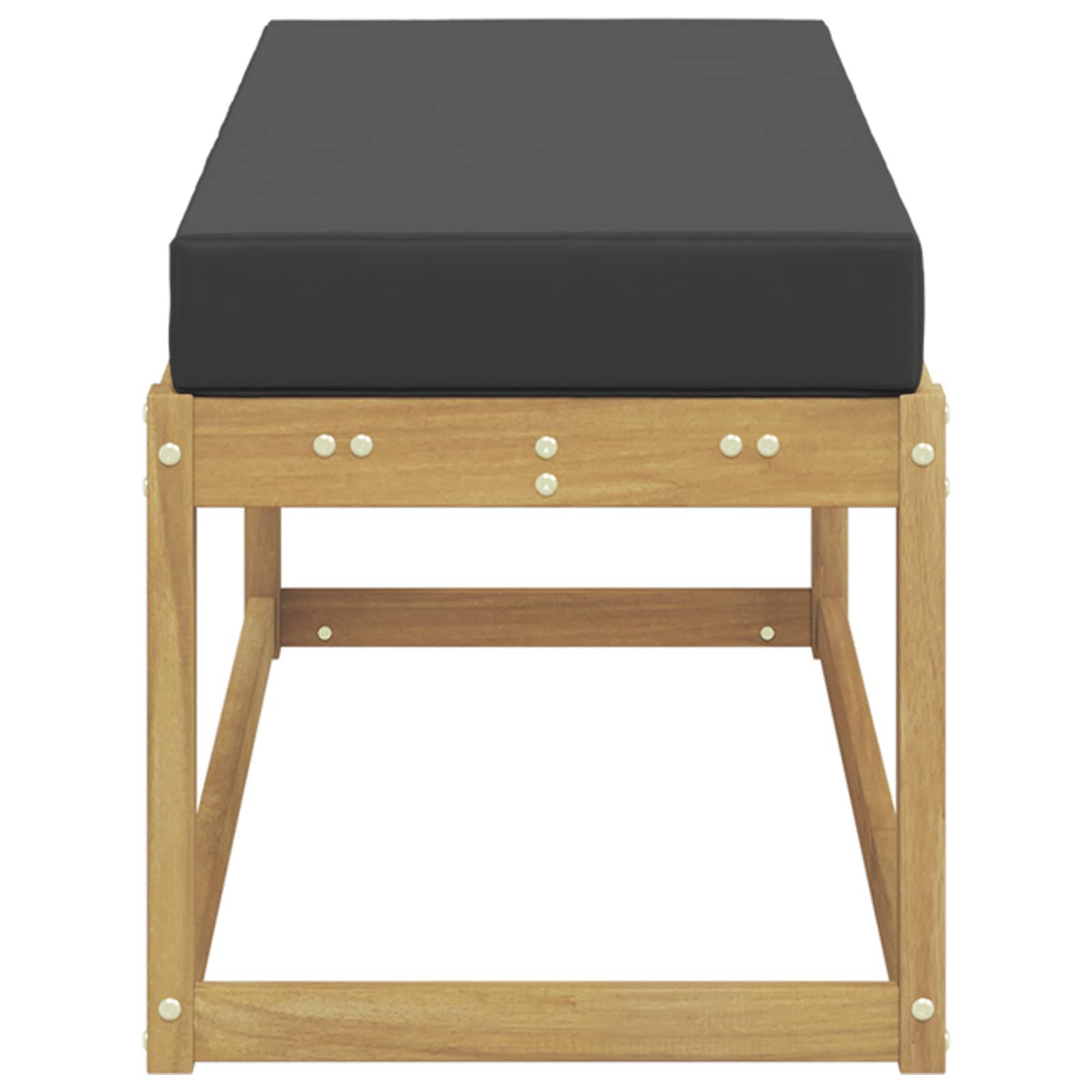 vidaXL Outdoor Hocker Bank Weiß 115 x 43 x 45 cm Massivholz Akazie