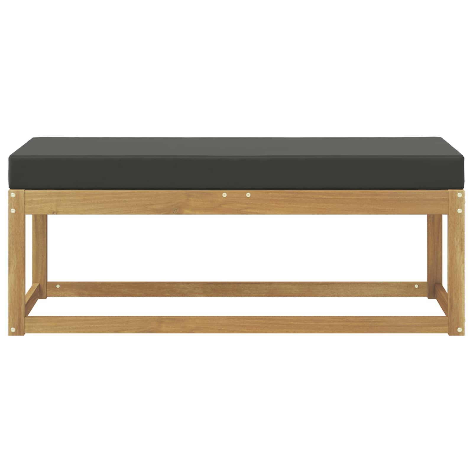 vidaXL Outdoor Hocker Bank Weiß 115 x 43 x 45 cm Massivholz Akazie