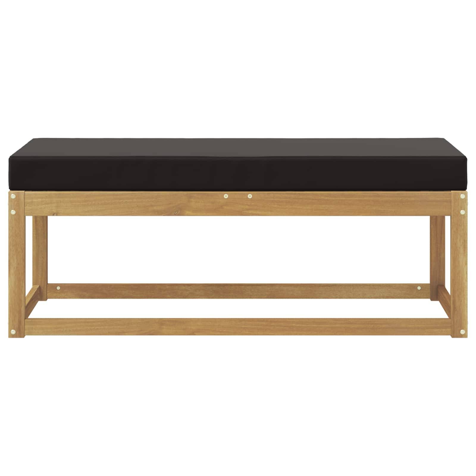 vidaXL Outdoor Hocker Bank Weiß 115 x 43 x 45 cm Massivholz Akazie
