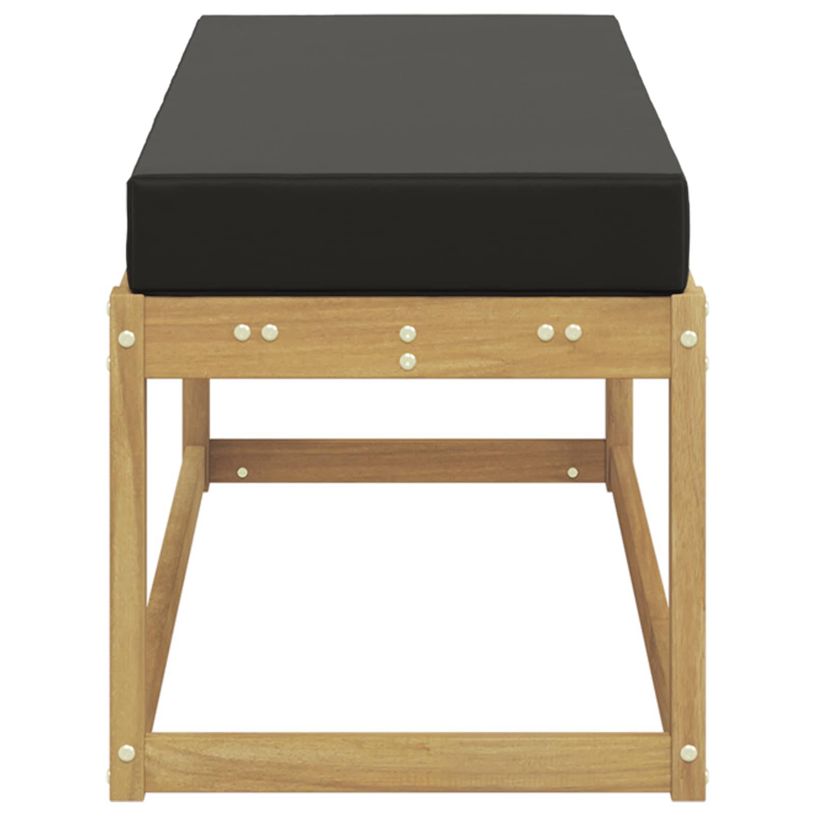 vidaXL Outdoor Hocker Bank Weiß 115 x 43 x 45 cm Massivholz Akazie