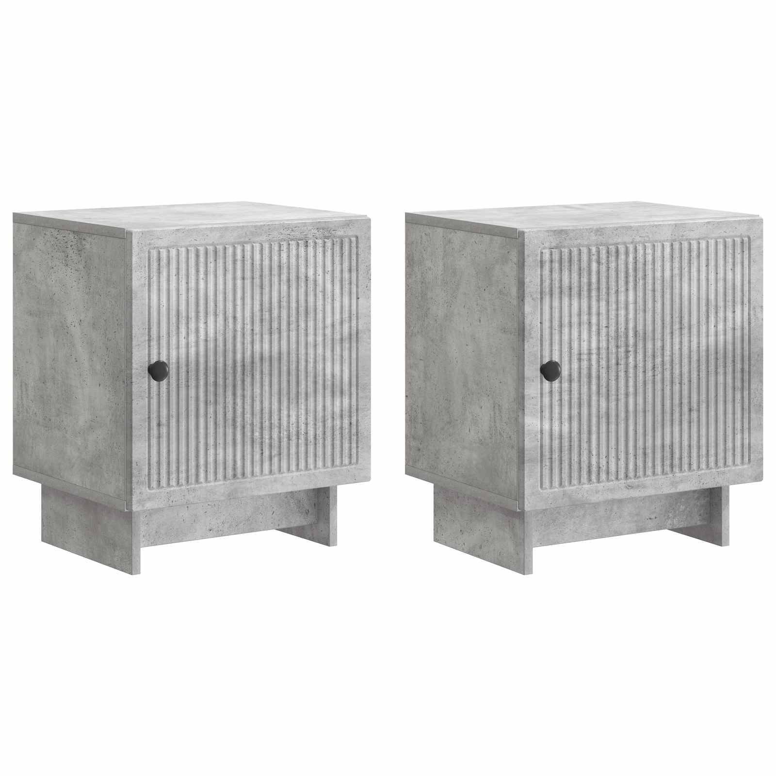 vidaXL Nachttisch 2 pcs Betongrau 43 x 34,5 x 50 cm Holzwerkstoff