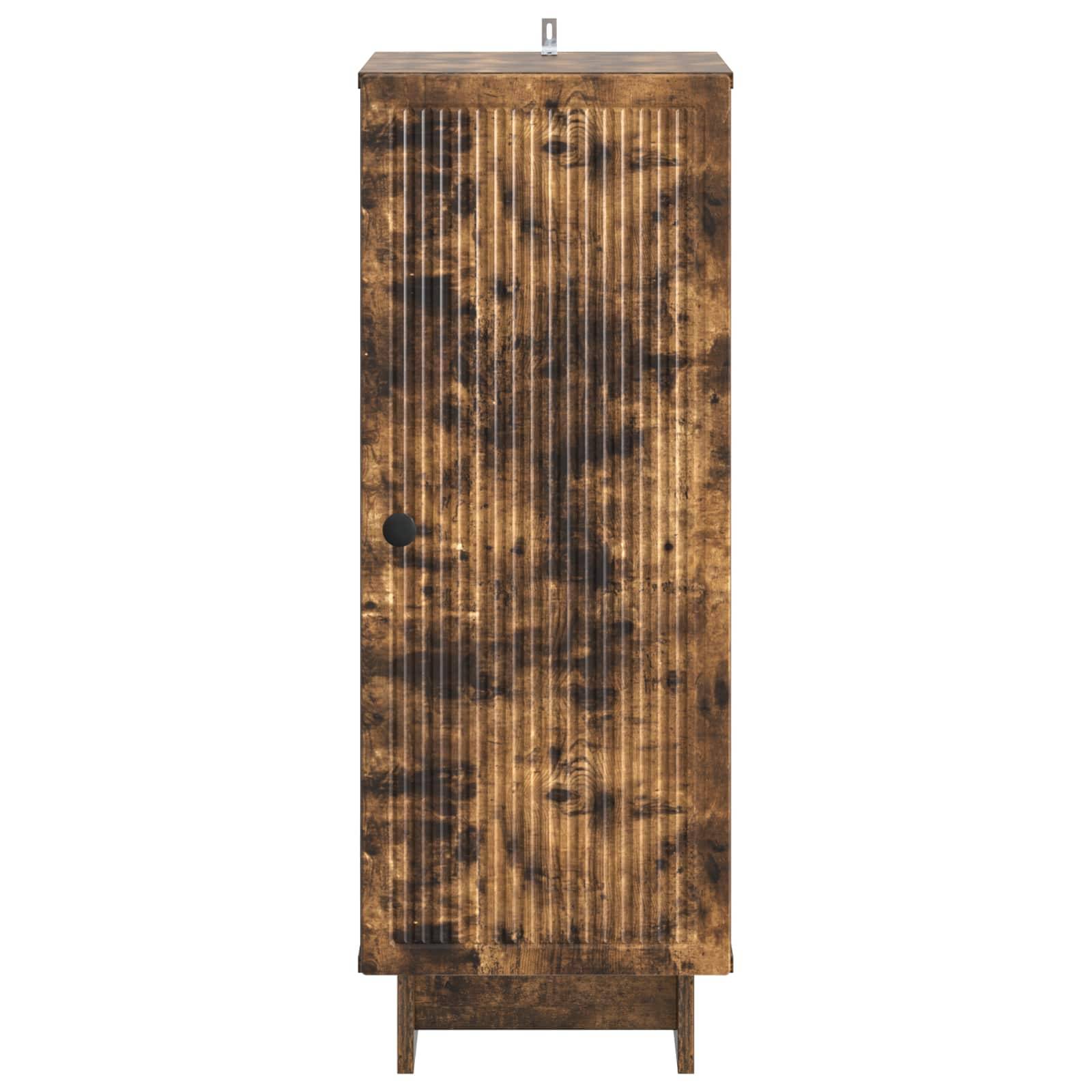 vidaXL Schrank Geräucherte Eiche 33 x 34,5 x 90 cm Holzwerkstoff