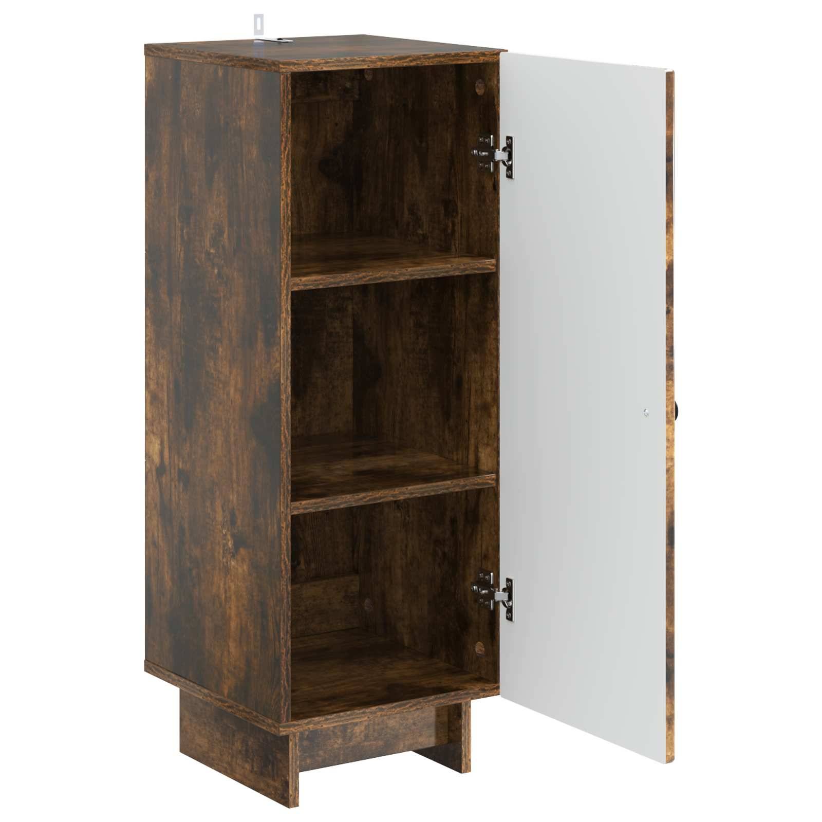 vidaXL Schrank Geräucherte Eiche 33 x 34,5 x 90 cm Holzwerkstoff