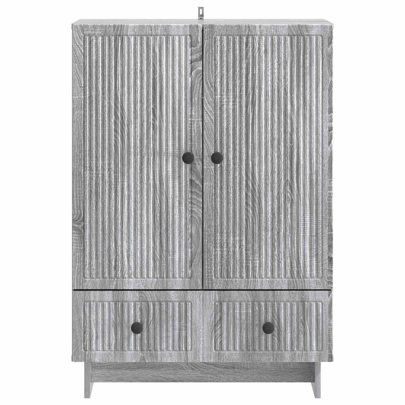 vidaXL Sideboard Graues Sonoma 66 x 34,5 x 95 cm Holzwerkstoff