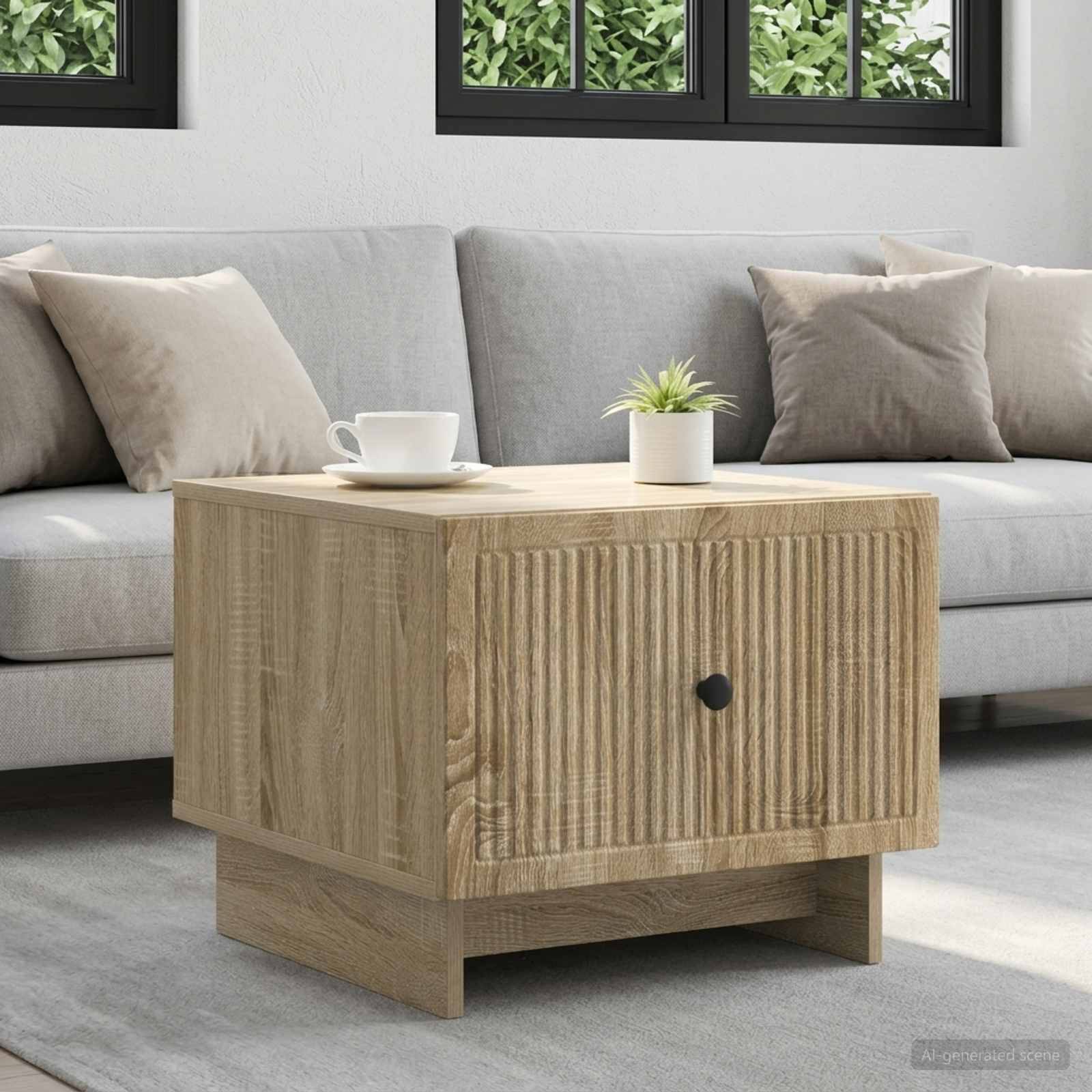 vidaXL Couchtisch Sonoma-Eiche 49 x 50 x 40 cm Holzwerkstoff