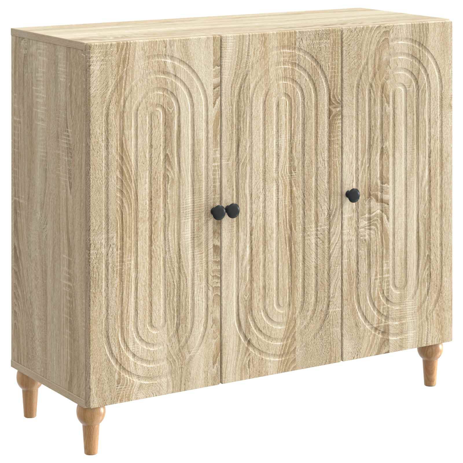 vidaXL Sideboard Sonoma-Eiche 89 x 34,5 x 80 cm Holzwerkstoff
