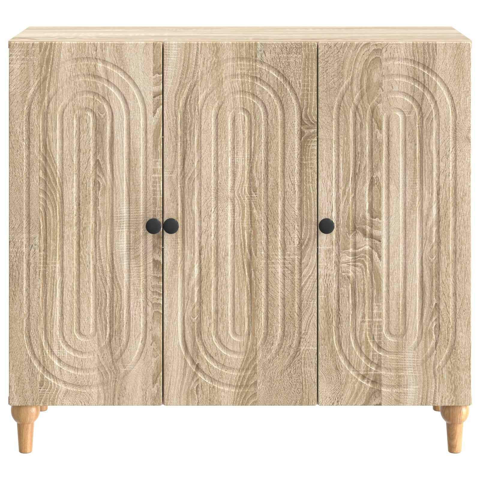 vidaXL Sideboard Sonoma-Eiche 89 x 34,5 x 80 cm Holzwerkstoff