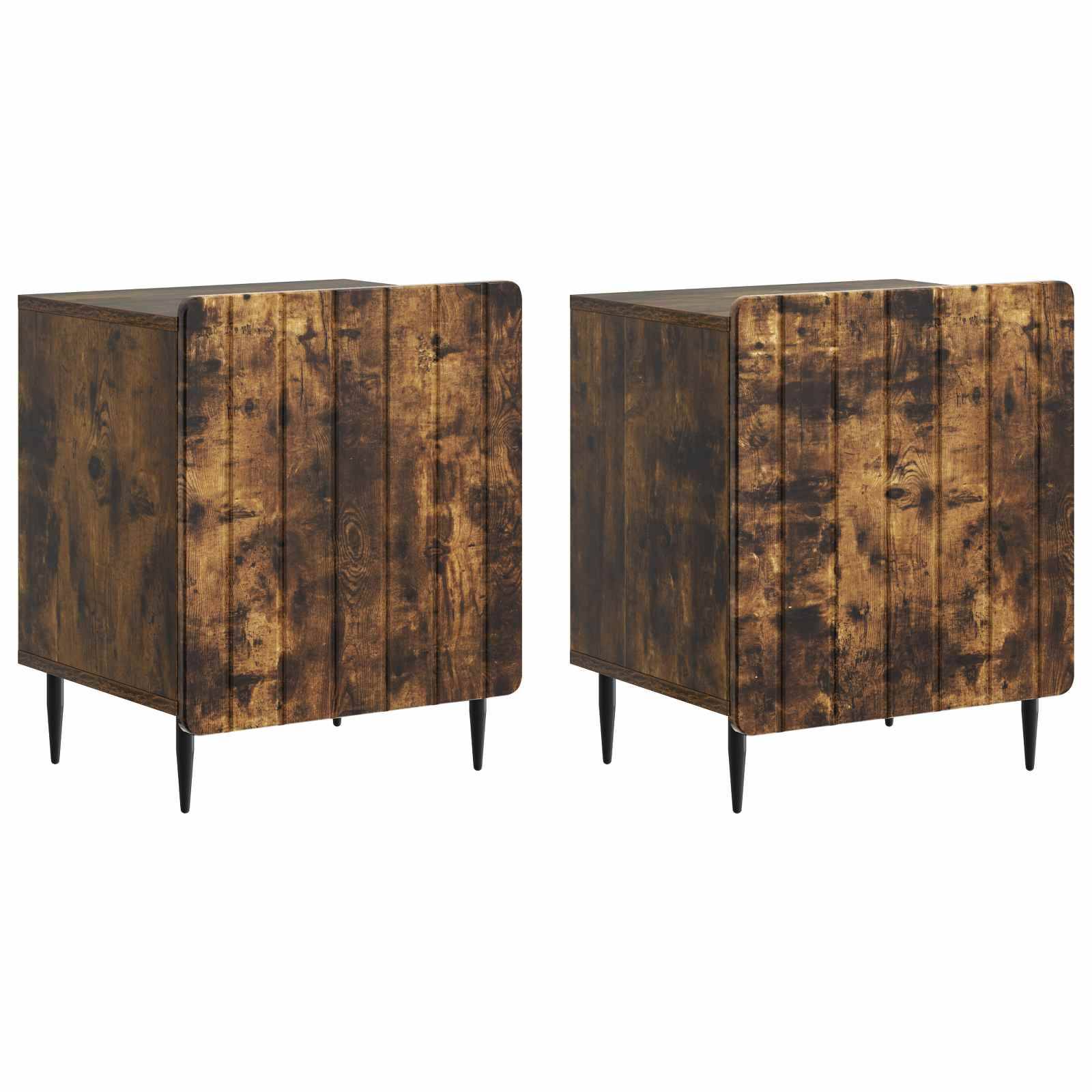 vidaXL Nachttisch 2 pcs Geräucherte Eiche 43 x 34,5 x 52 cm