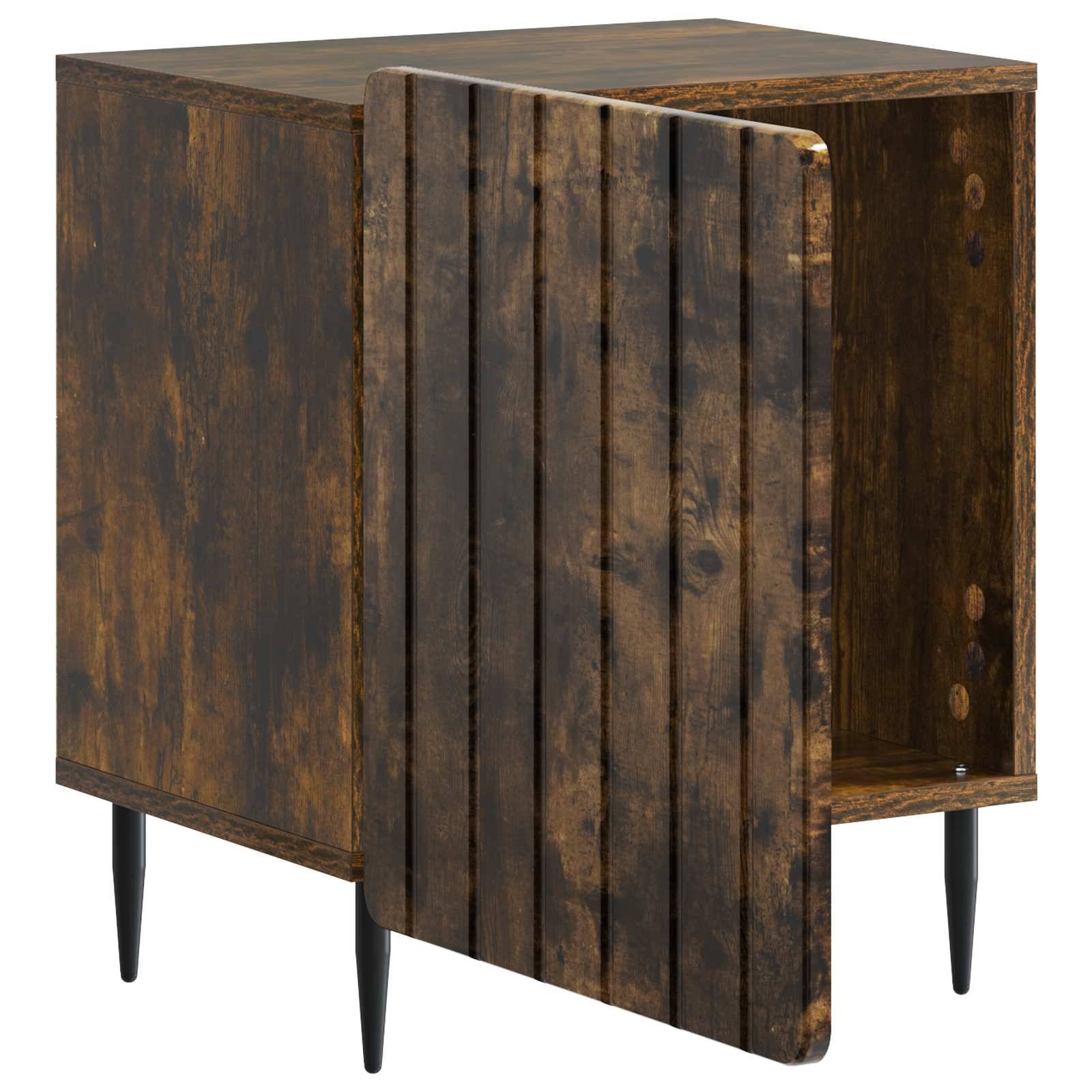 vidaXL Nachttisch 2 pcs Geräucherte Eiche 43 x 34,5 x 52 cm