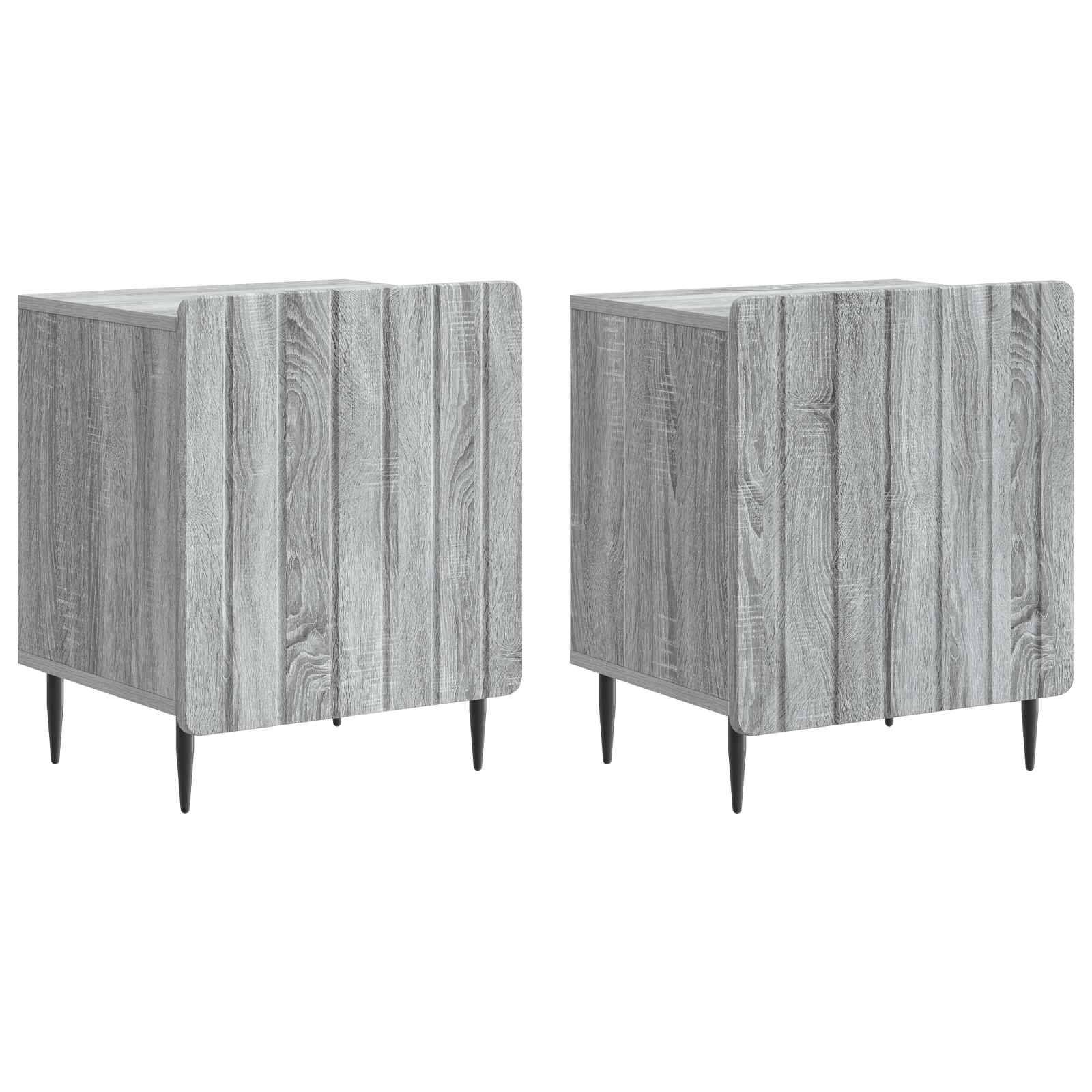 vidaXL Nachttisch 2 pcs Graues Sonoma 43 x 34,5 x 52 cm Holzwerkstoff