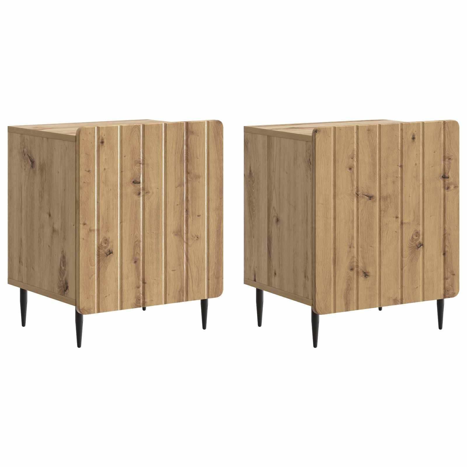 vidaXL Nachttisch 2 pcs Artisan-Eiche 43 x 34,5 x 52 cm Holzwerkstoff